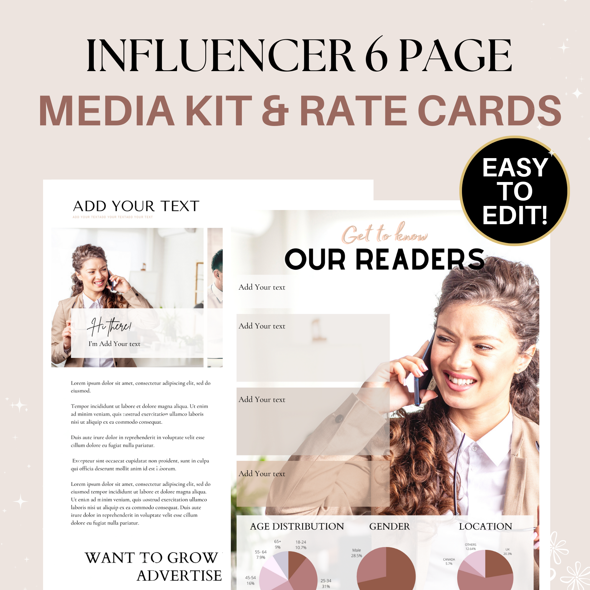 Media Kit & Rate Cards Template
