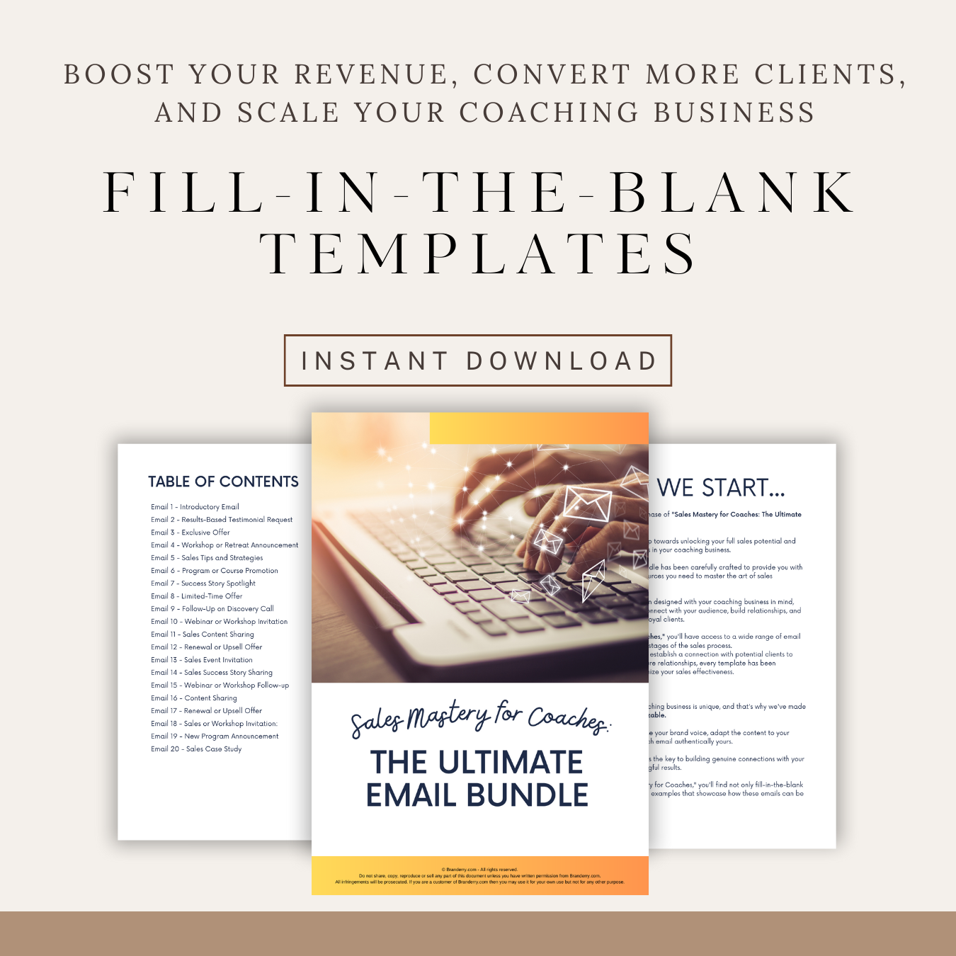 Sales Mastery for Coaches: The Ultimate Email Bundle