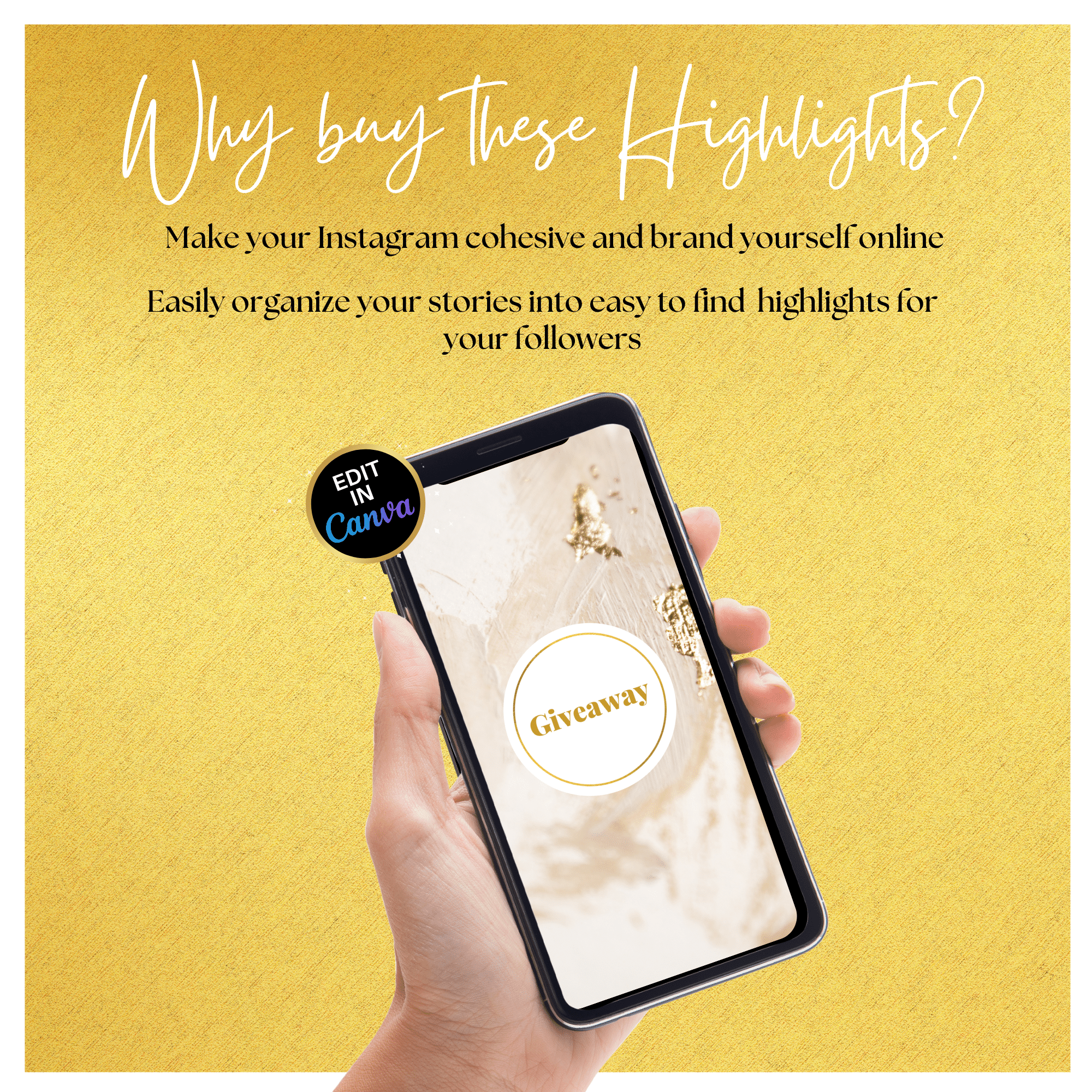 Instagram Highlight Covers - Gold