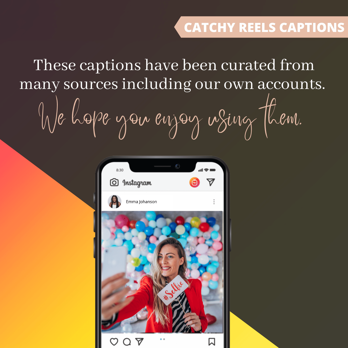 Short Selfie TikTok Captions