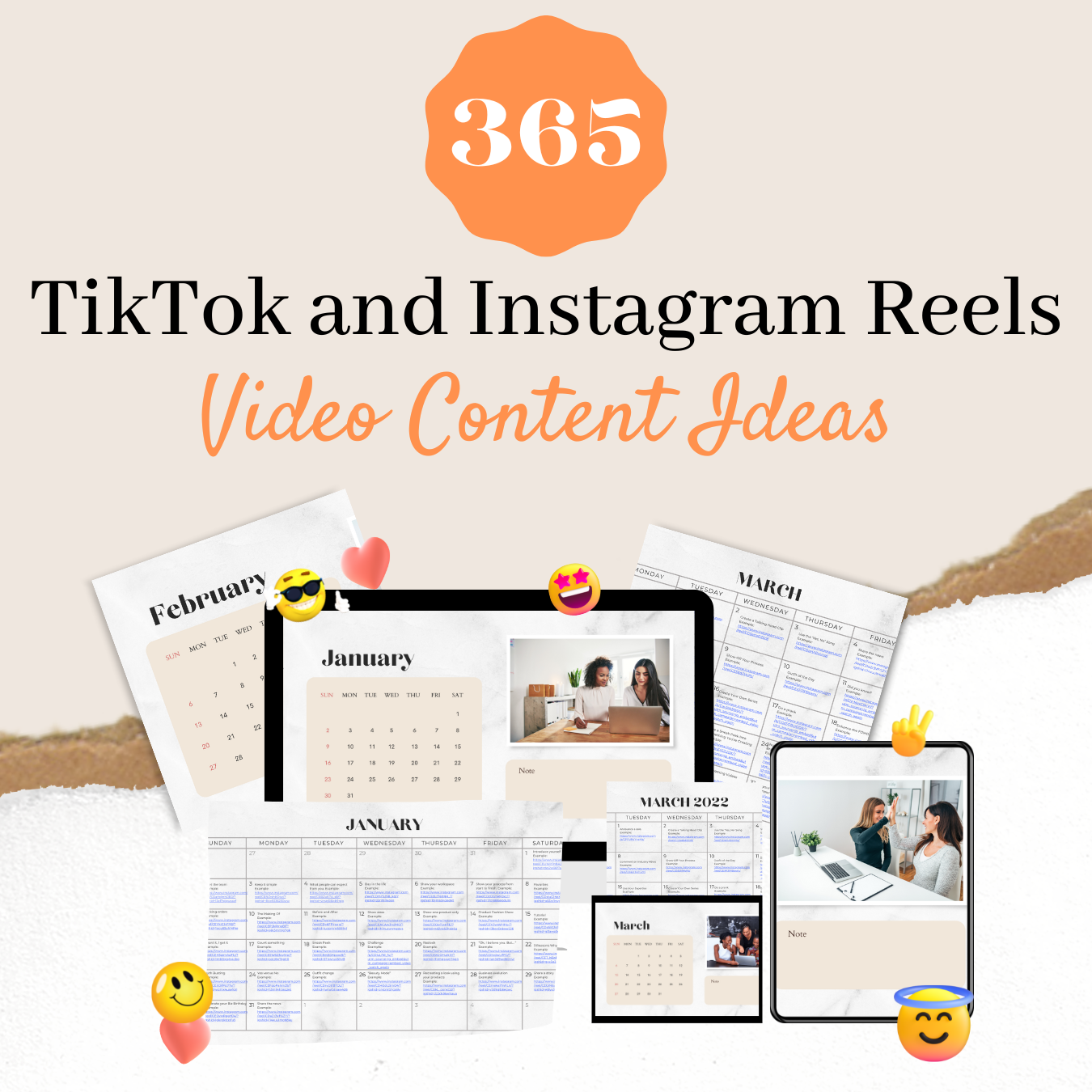 With Examples - 365 TikTok & Instagram Reels Video Content Ideas