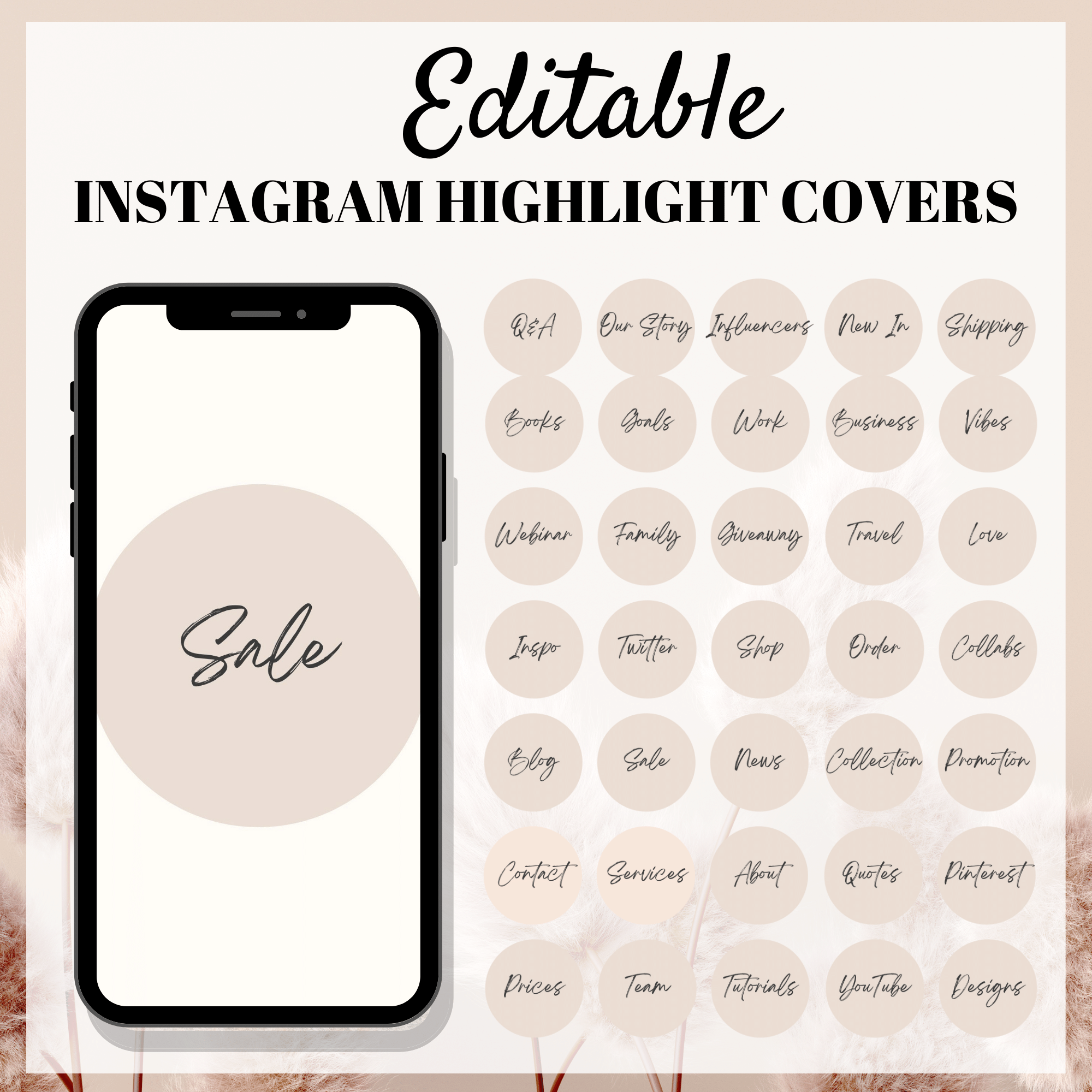 Instagram Highlight Covers - Neutral