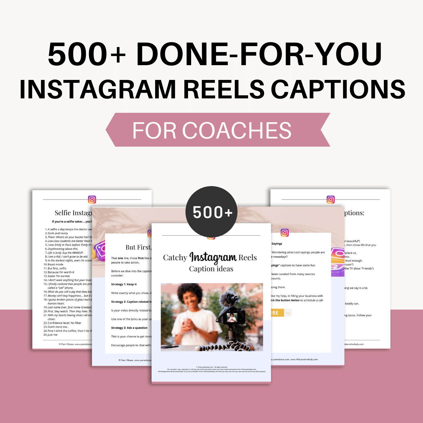 500+ Done-For-You Instagram Reels Captions for Coaches