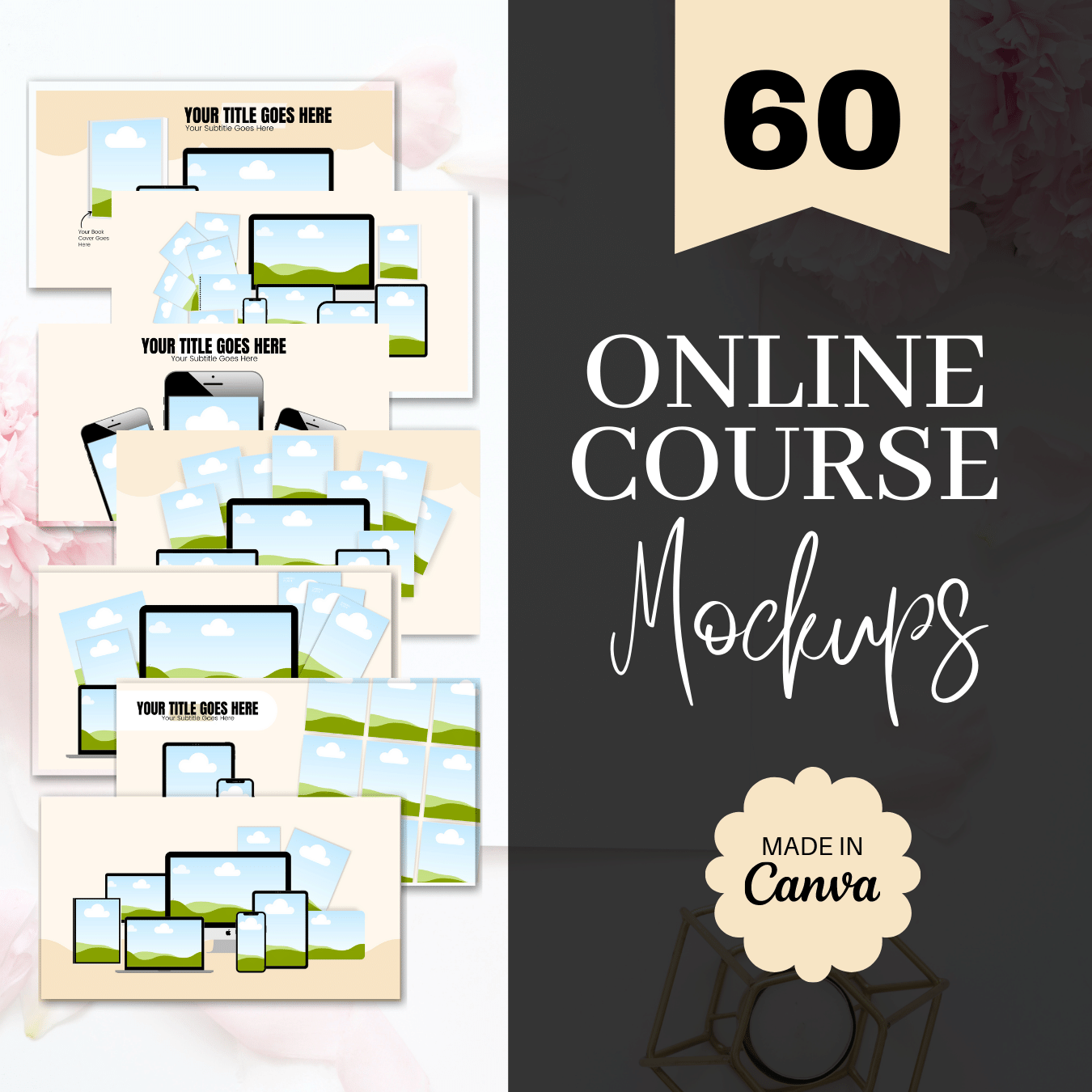 60 Online Course Mockups 