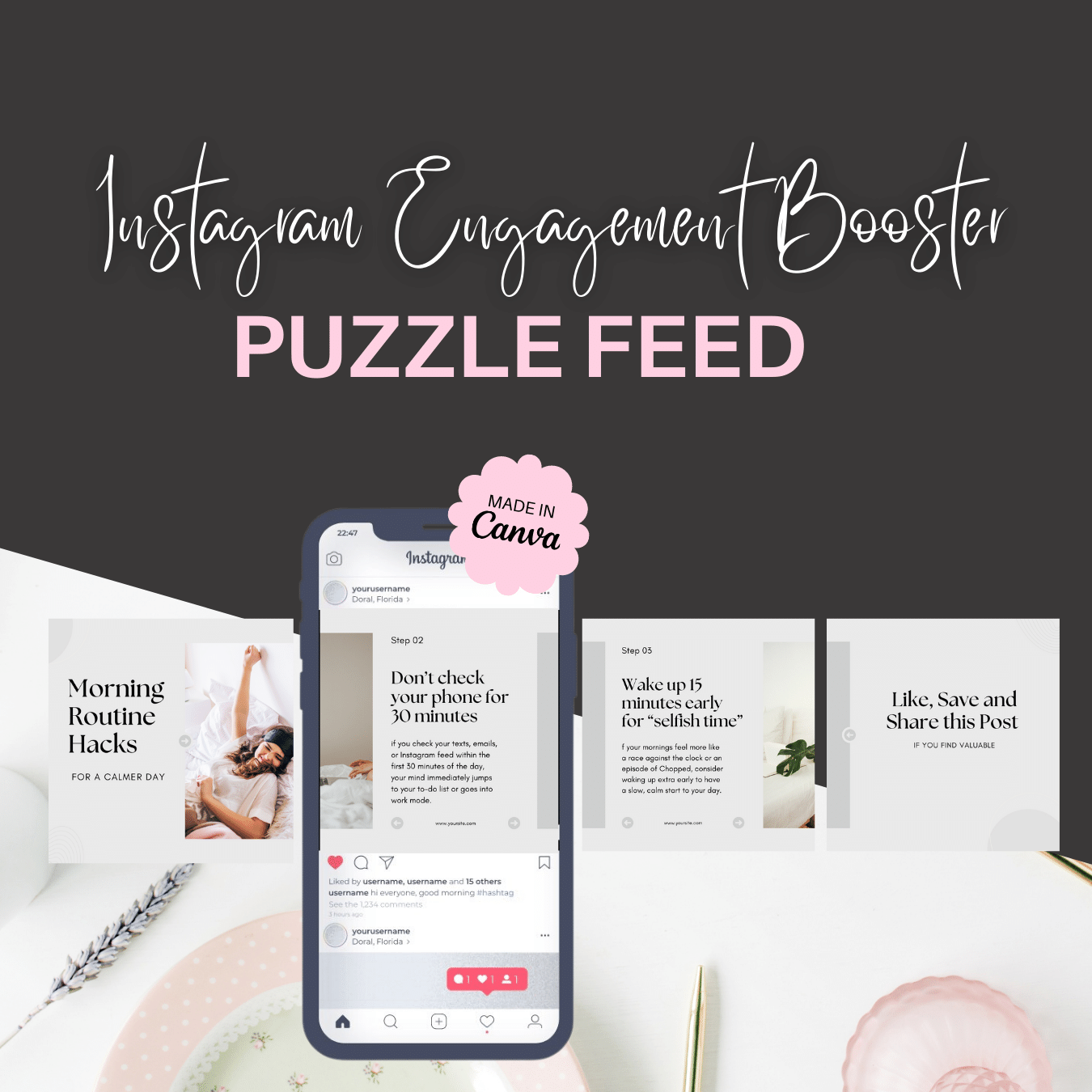 100 instagram Engagement Booster Puzzle Feed
