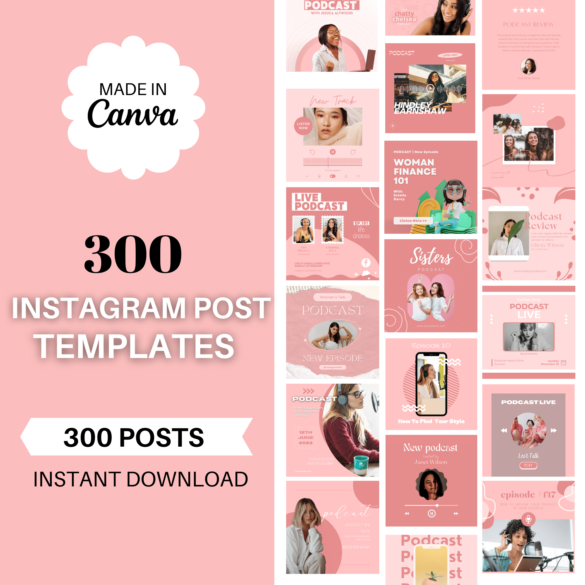 300 Instagram Post Templates