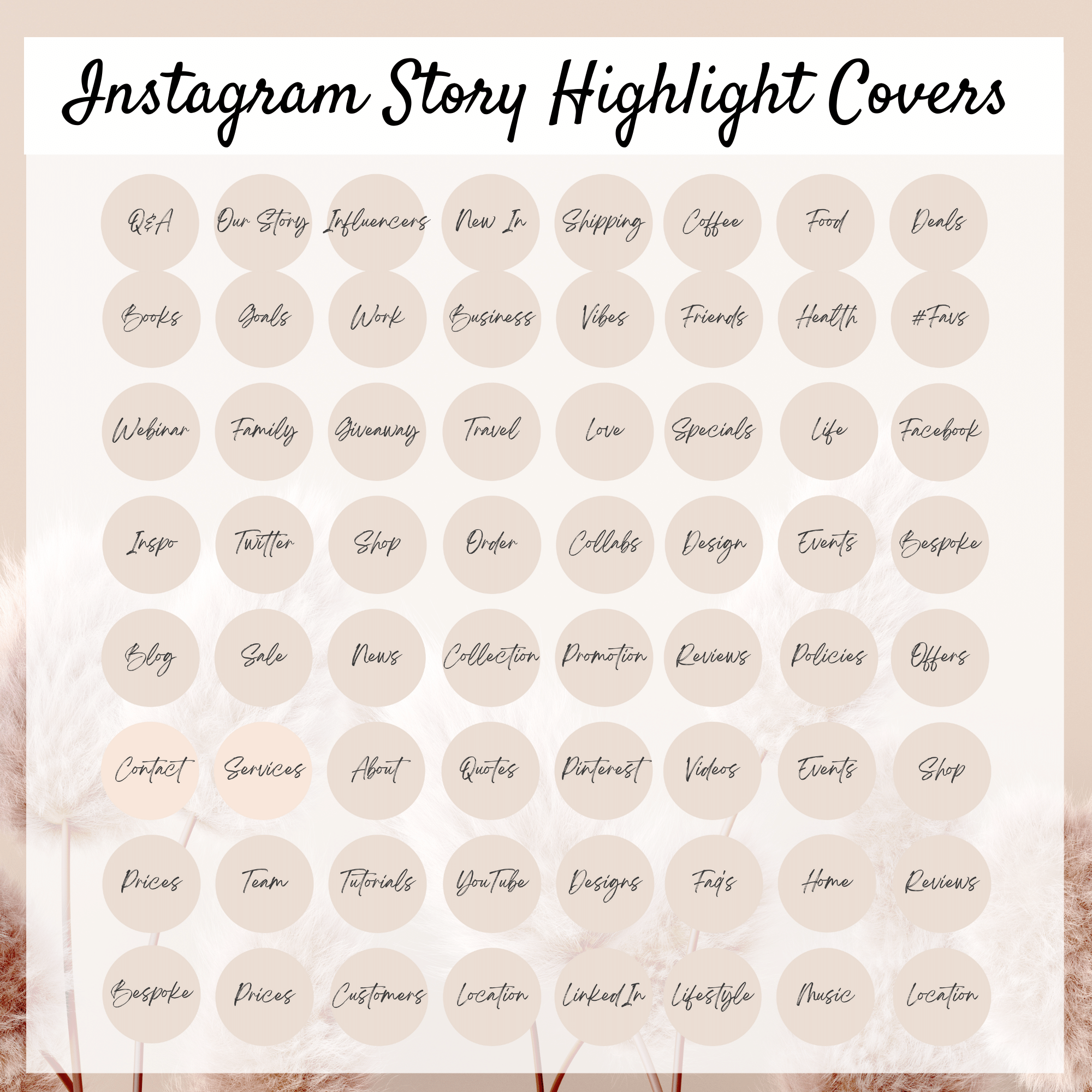 Instagram Highlight Covers - Neutral