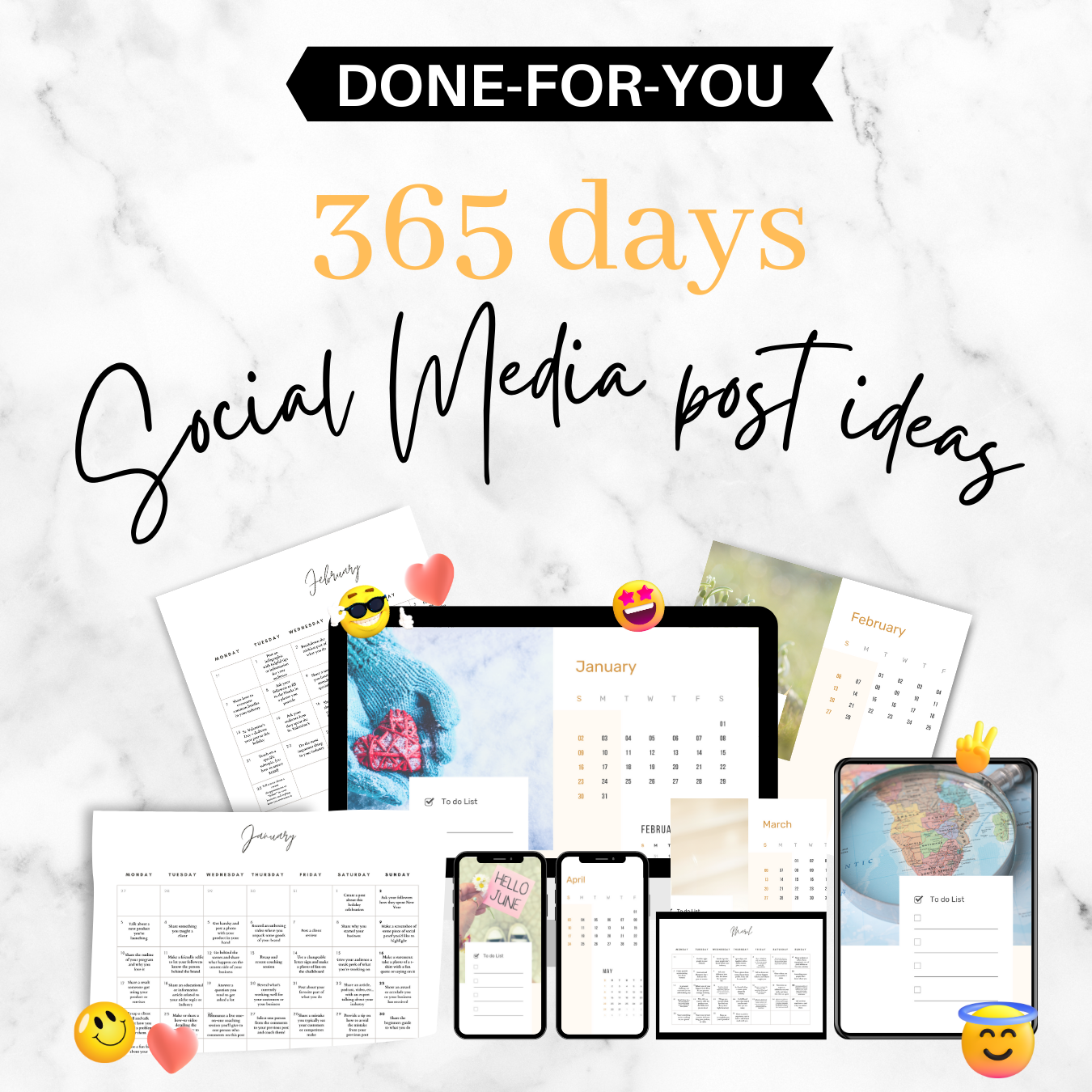 Done-for-You 365-Days Social Media Post Ideas