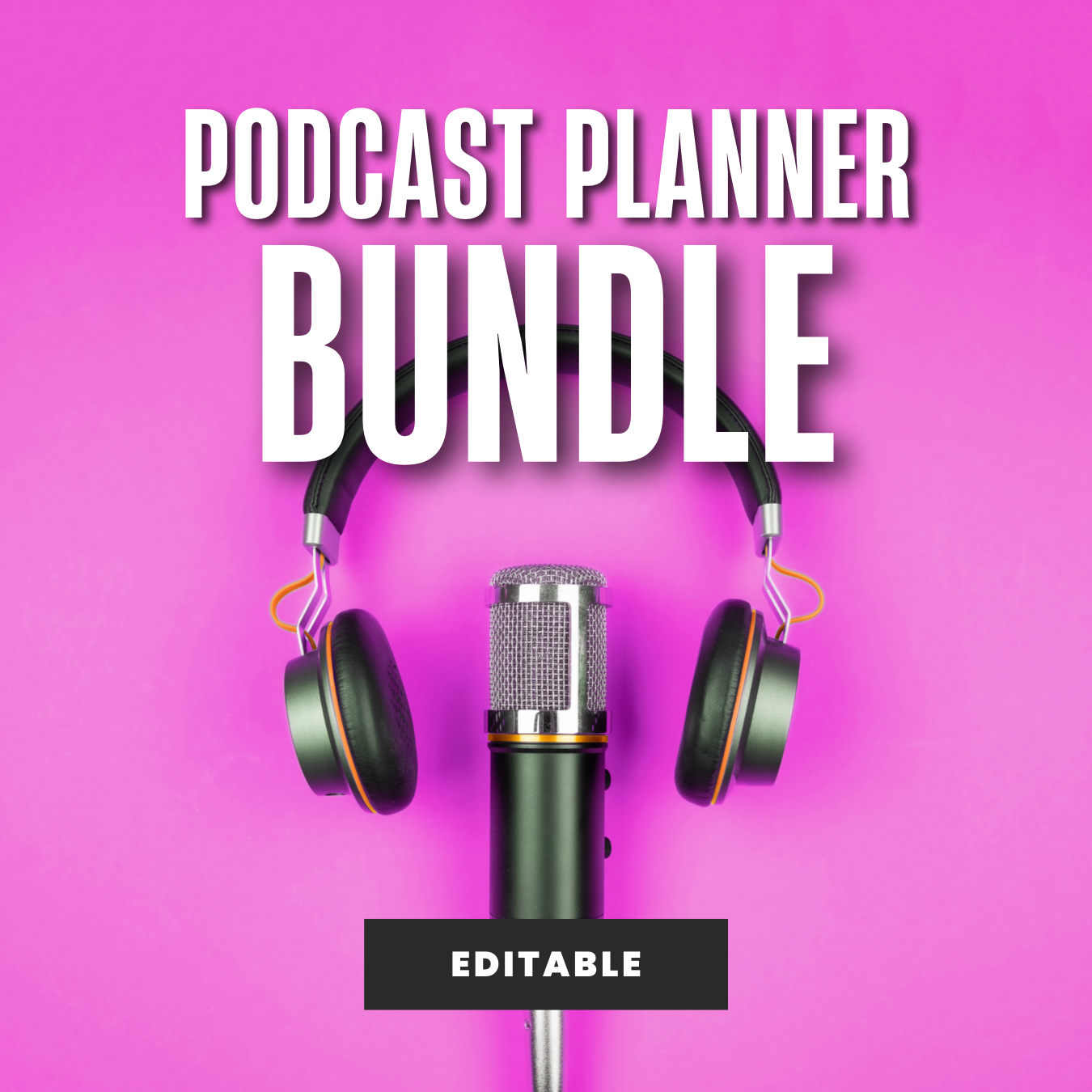 Editable Podcast Planner BUNDLE Pack, Premium Podcast Planner BUNDLE Pack, Easy-To-Use Podcast Template, Content Calendar Planner