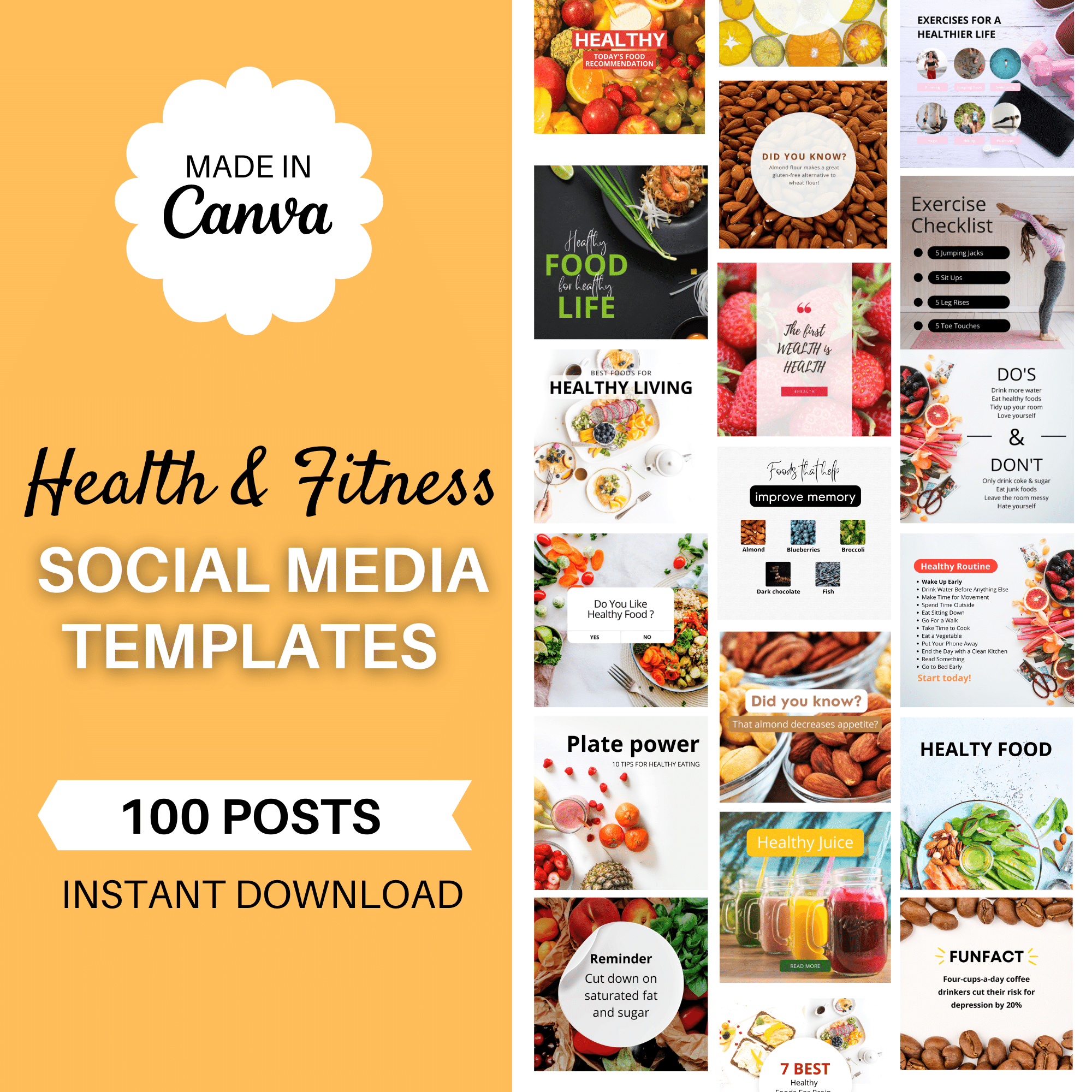 100 Health & Fitness Instagram posts