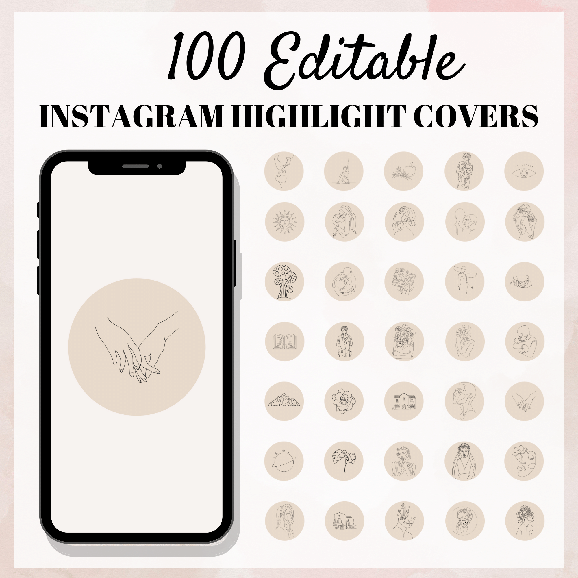 100 Instagram Highlight covers - Minimalist 