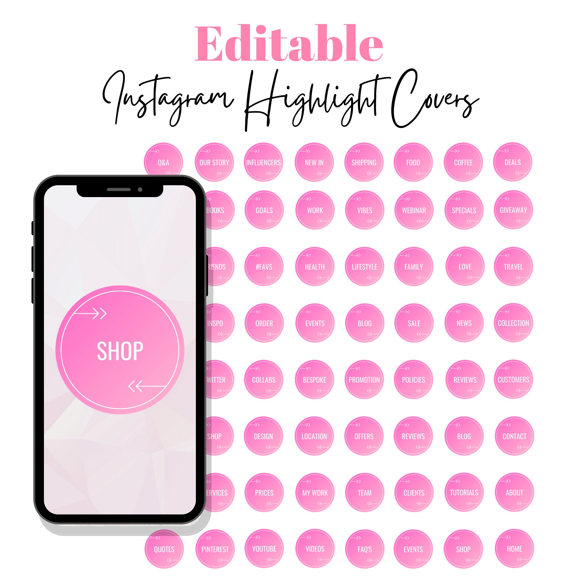 Instagram Highlight Covers - Pink