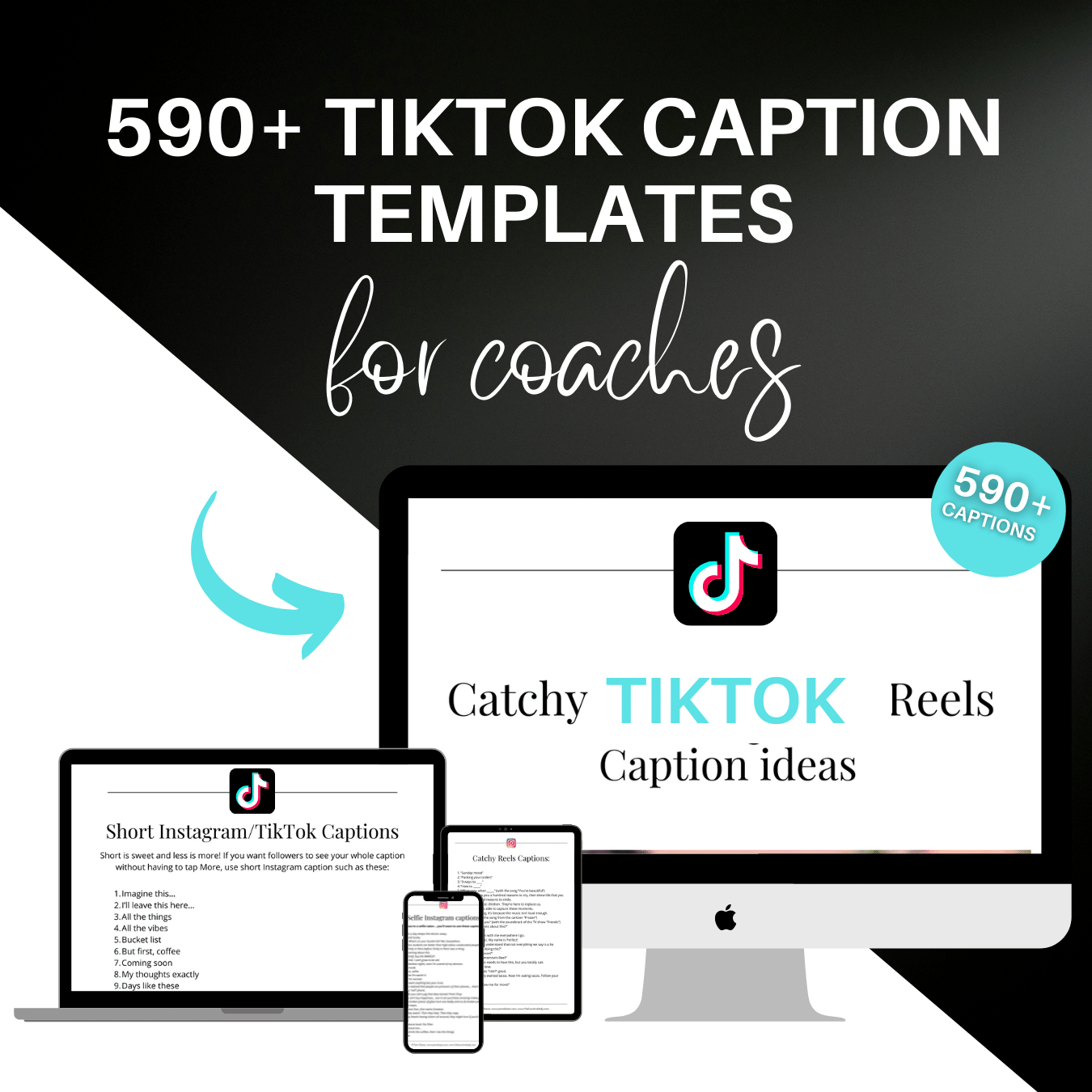 590+ TikTok Caption Template for coaches