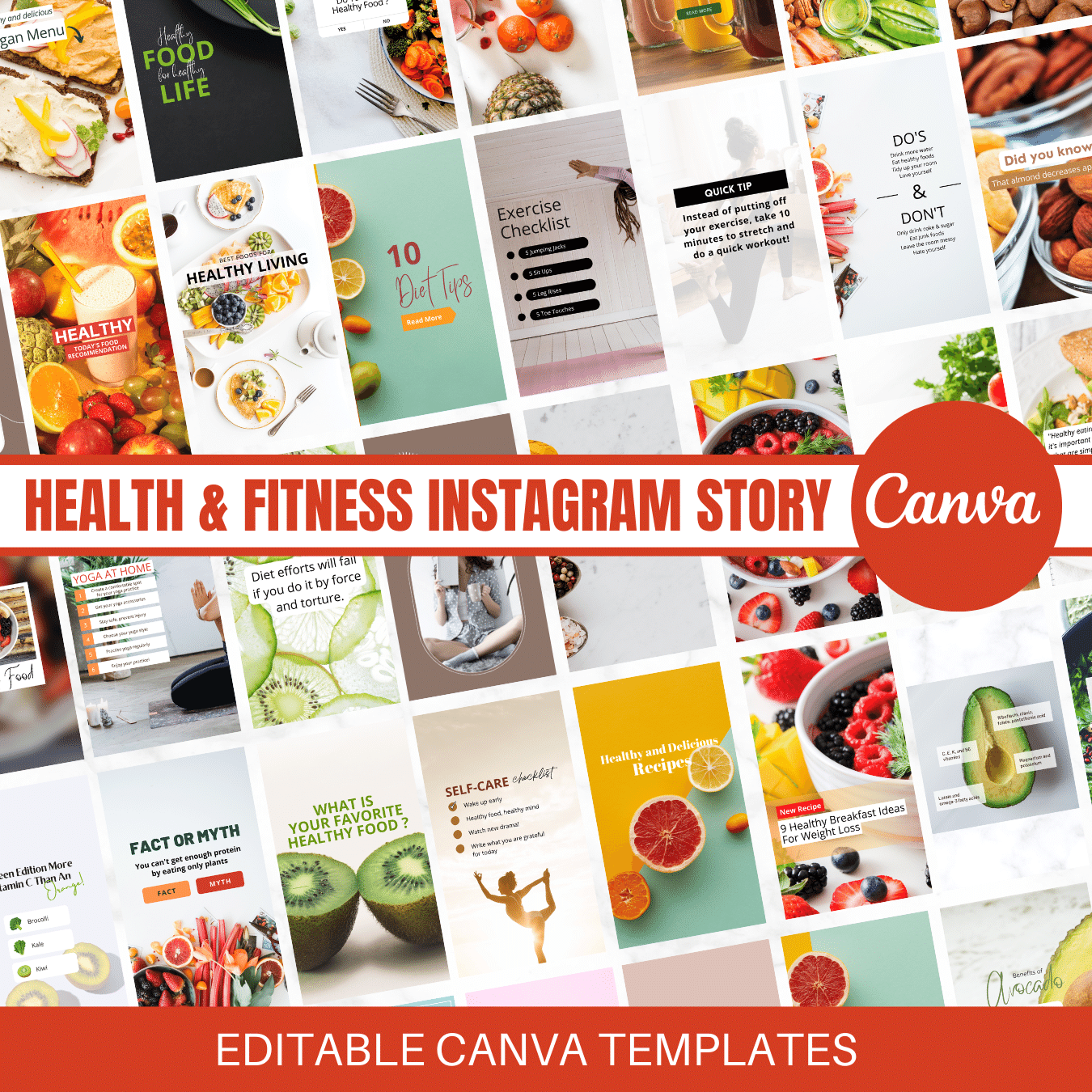 100 Health & Fitness Instagram Story