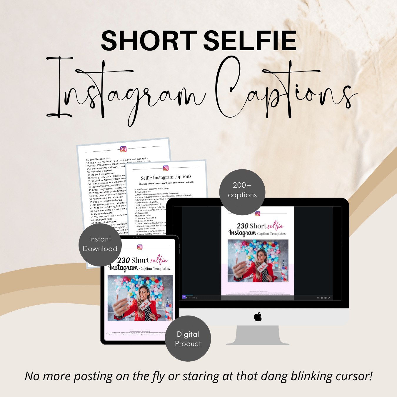 Short Selfie Instagram Captions