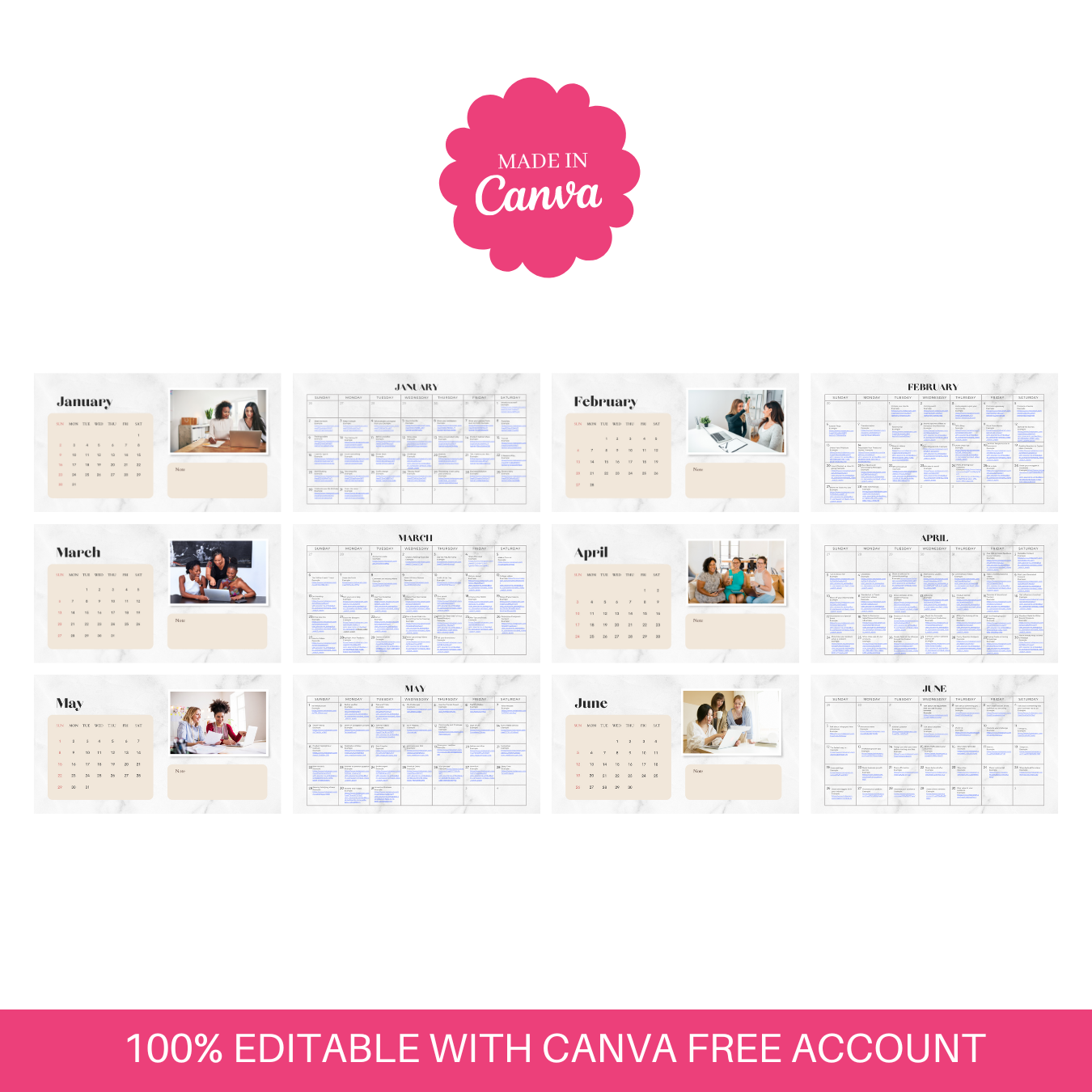 365 Reels Video Content Ideas, Content Calendar, Instagram Posts & Stories, Social Media Planner