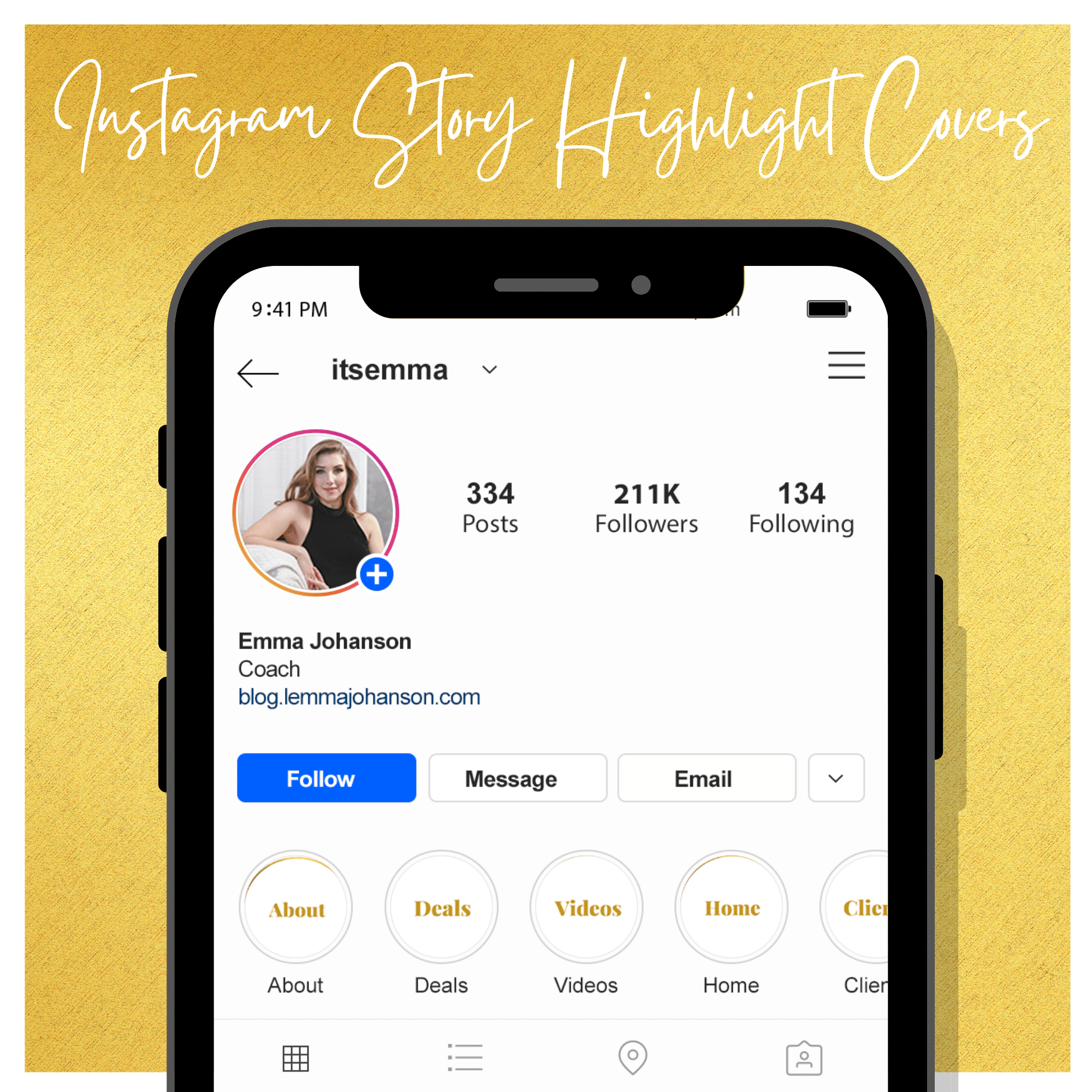 Instagram Highlight Covers - Gold