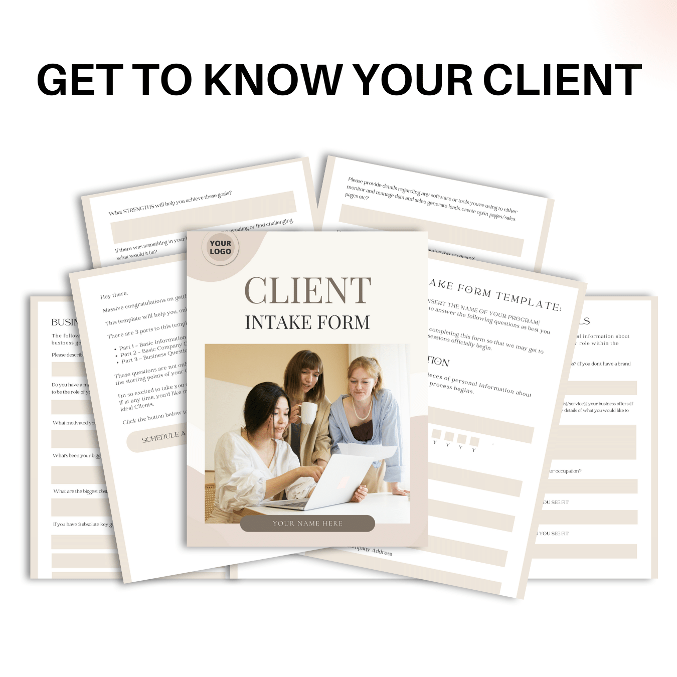 Client Intake Form - Brown scheme