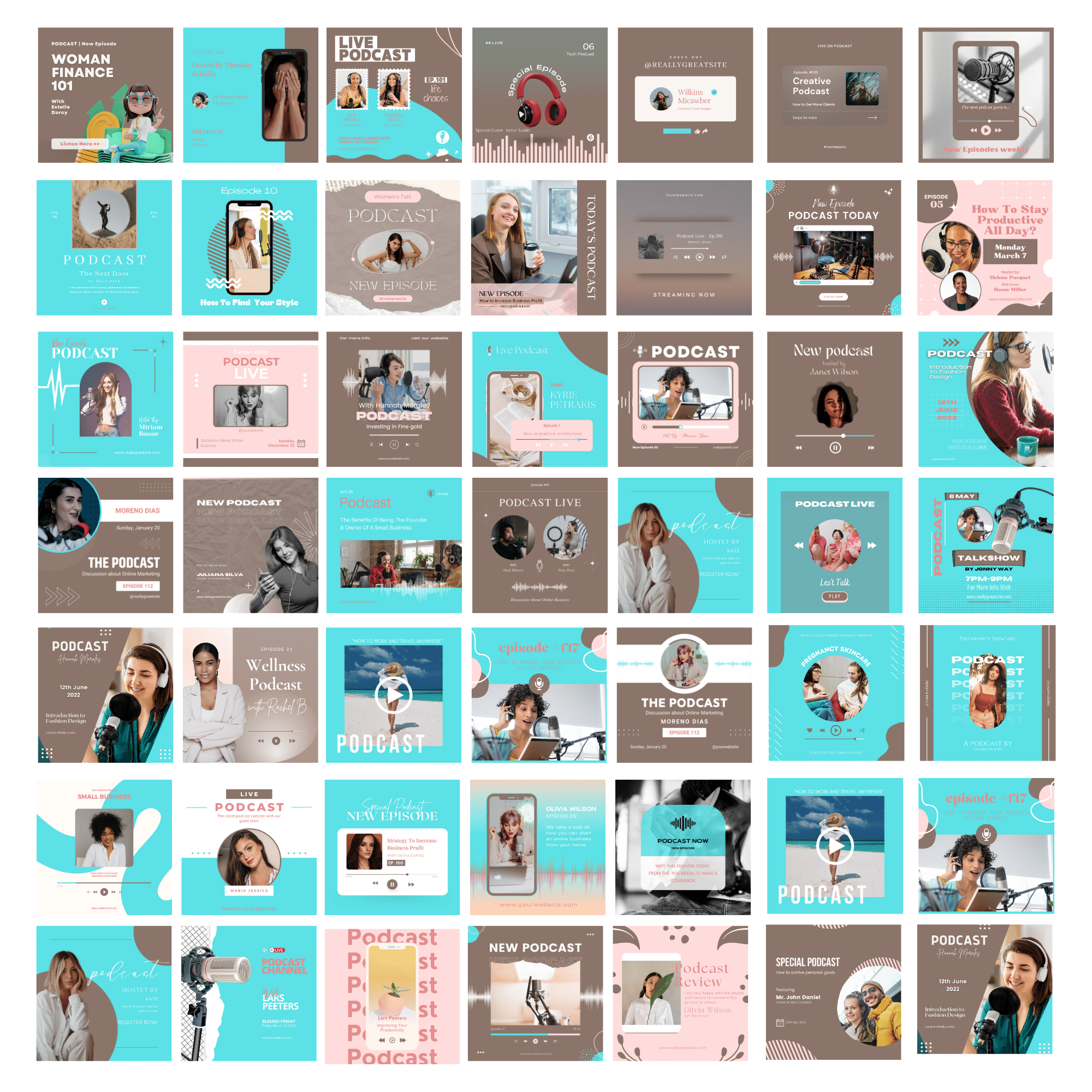 45 Podcast Instagram Templates