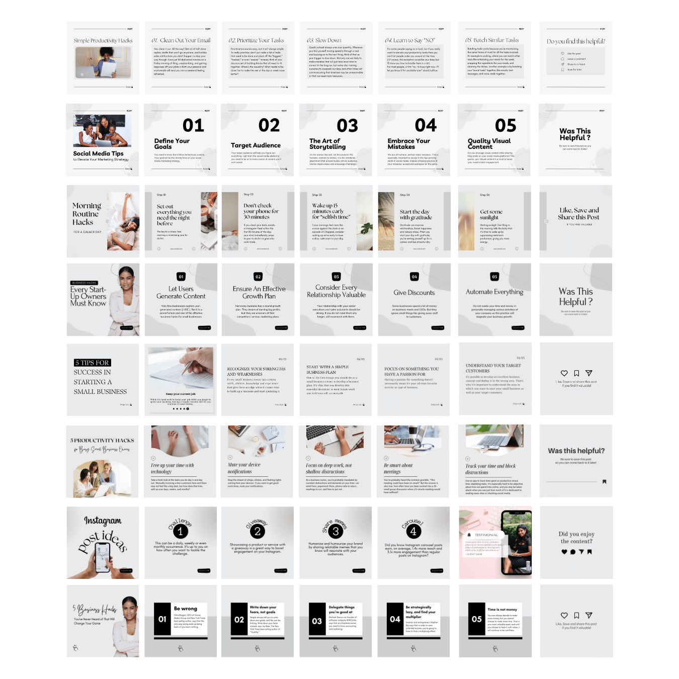Carousel Template For Instagram - 100 Slides