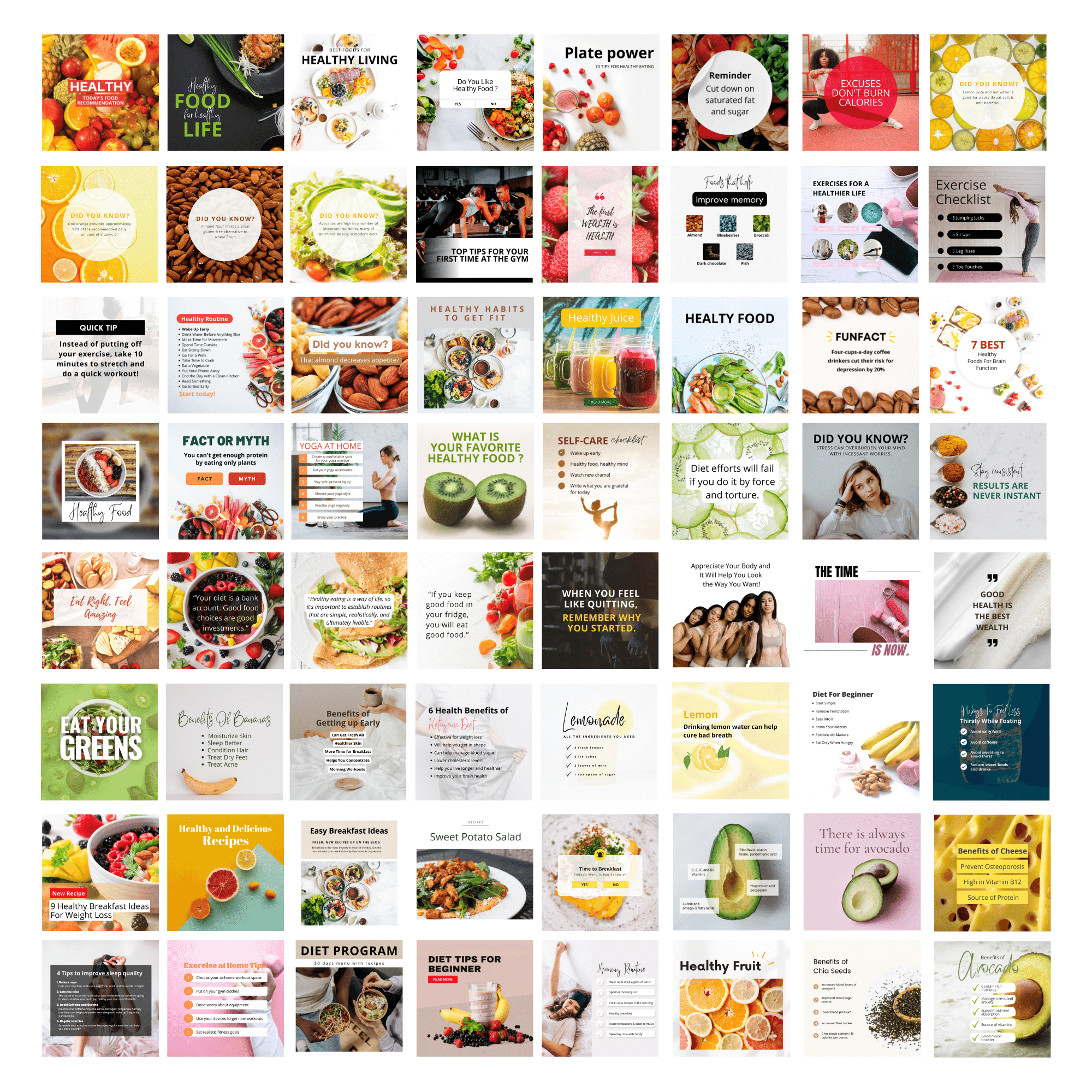 100 Health & Fitness Facebook Posts