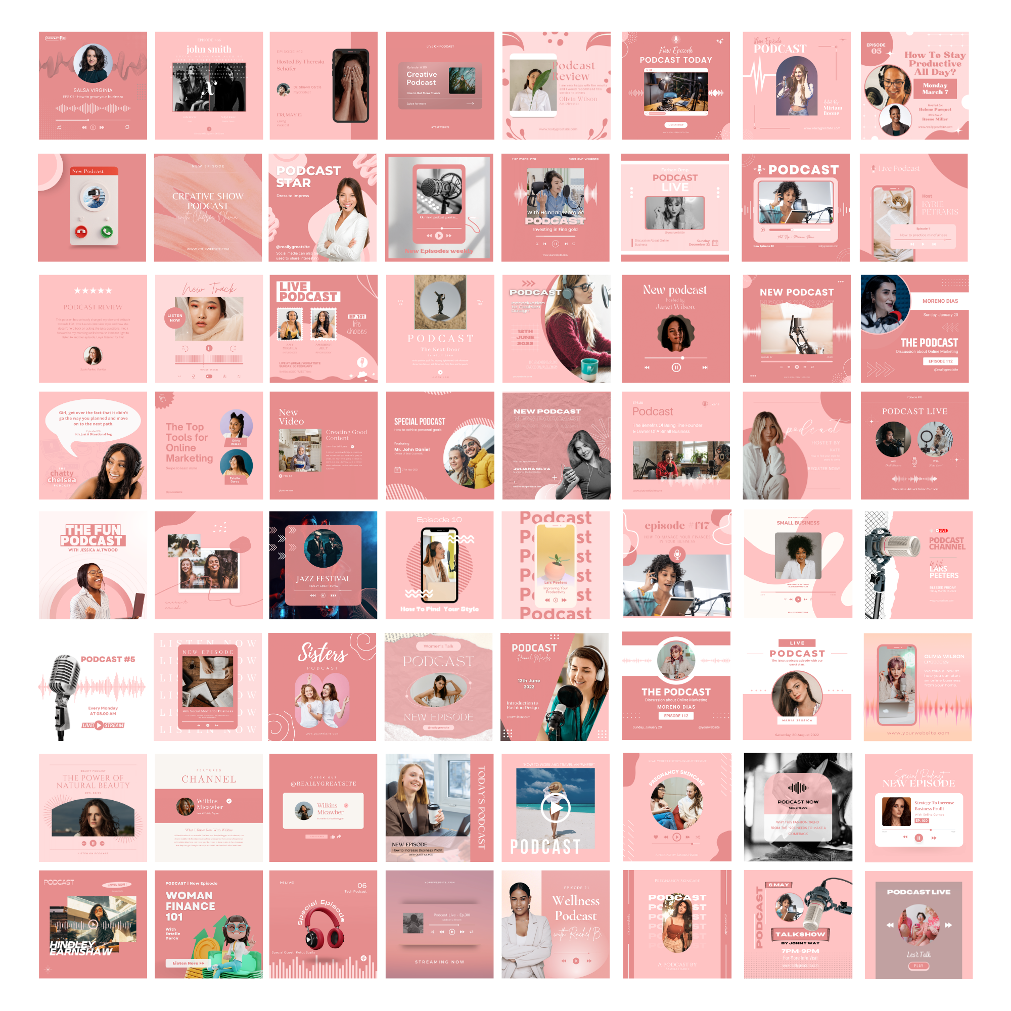 Done-For-You 30 Days Podcast Promo Templates for Instagram