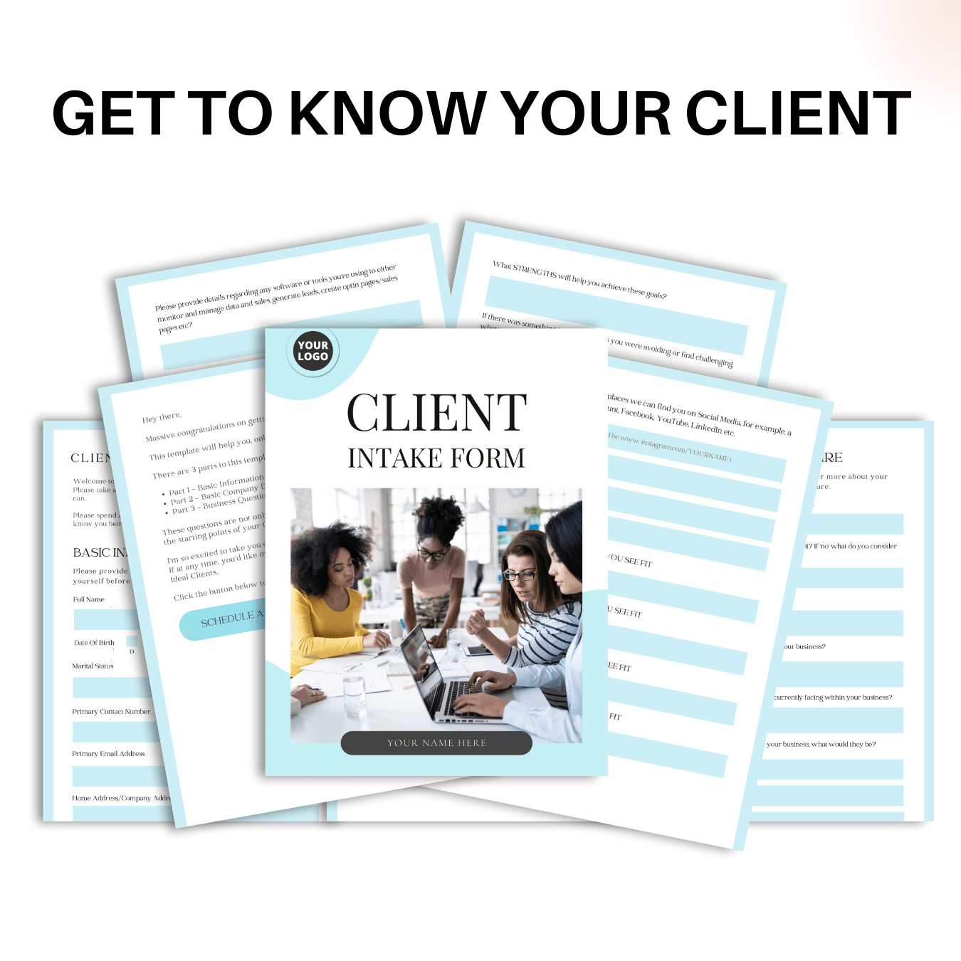 Client Intake Form - Blue scheme