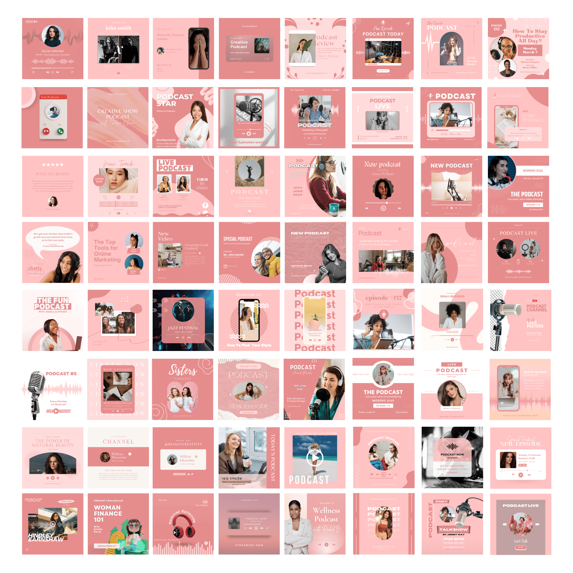 65 Podcast Facebook Templates