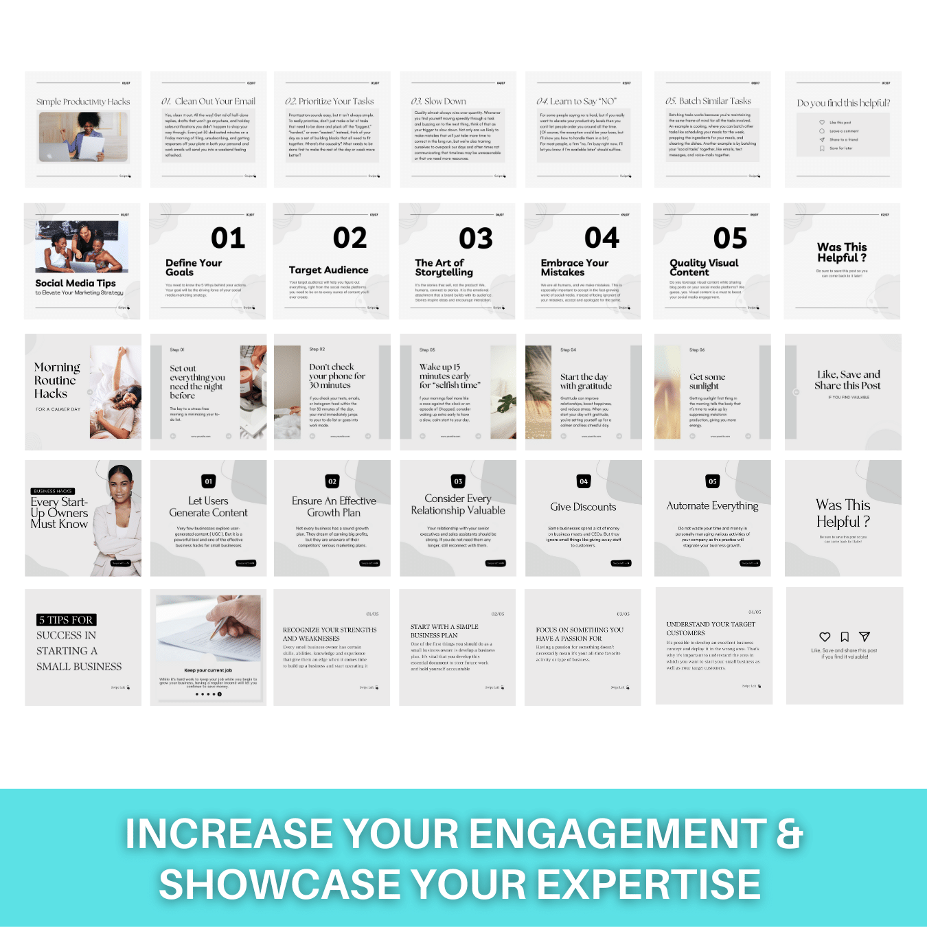 100 CANVA instagram carousel templates 