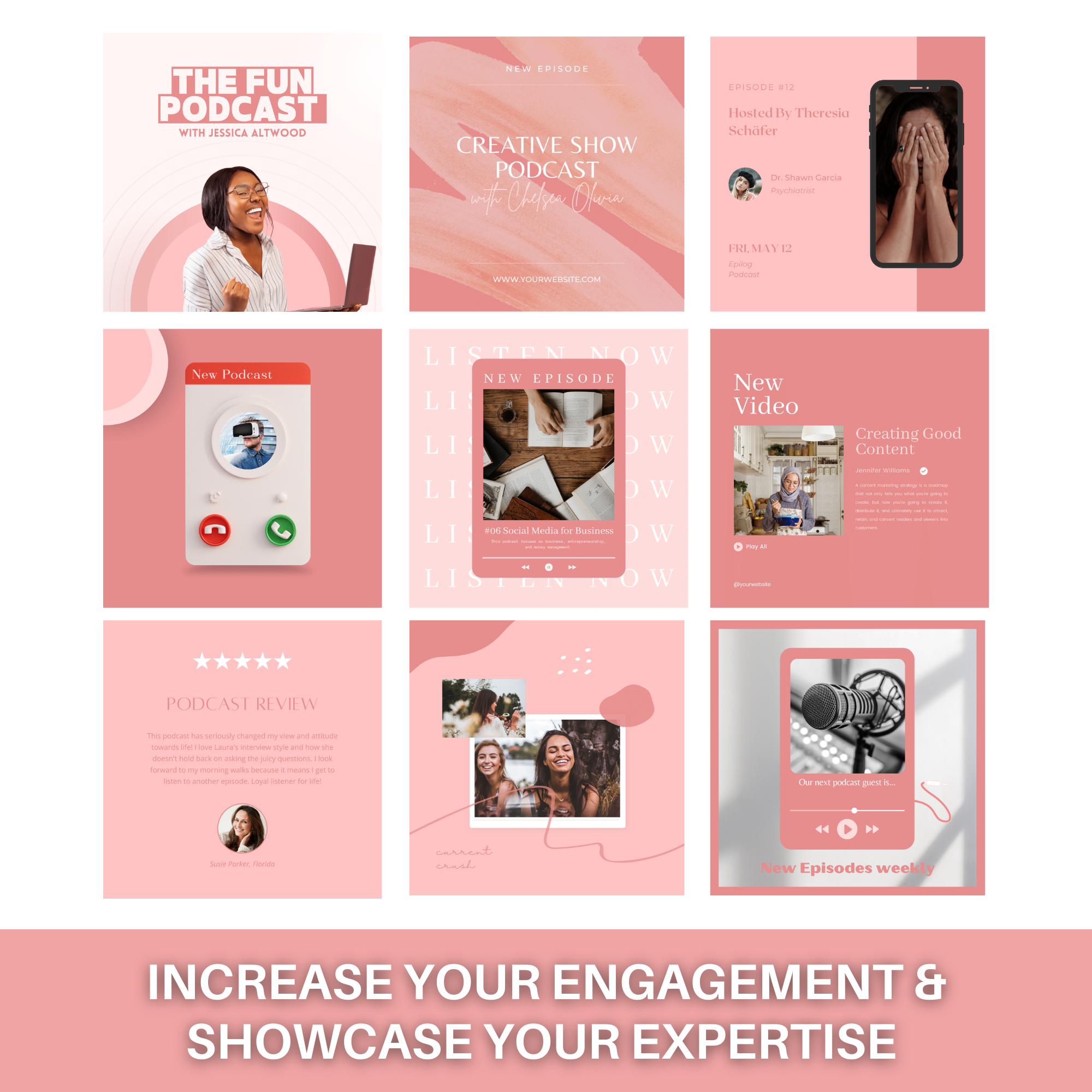 Done-For-You 30 Days Podcast Promo Templates for Facebook
