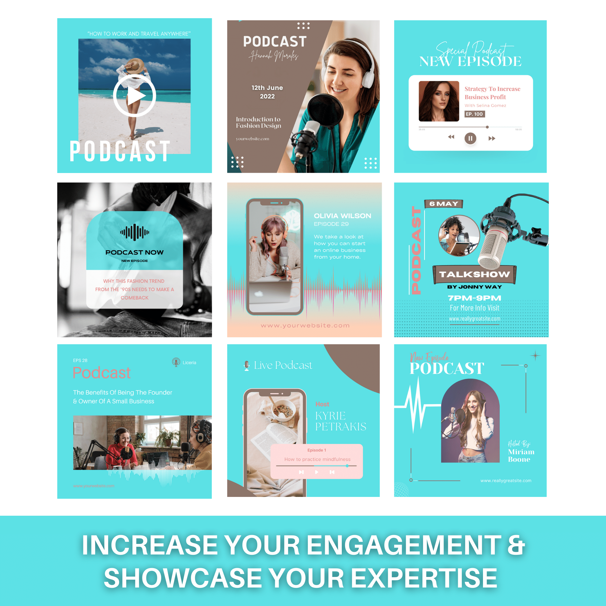 45 Podcast Instagram Templates