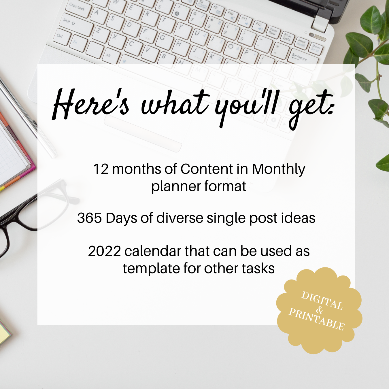 365 Instagram Stories Content Calendar Template