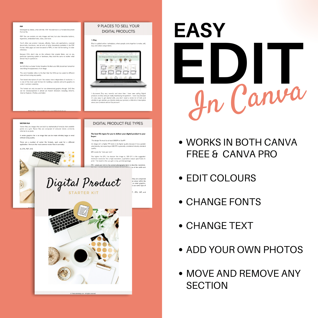 Digital Product Kit (Plus 100 Digital Product Ideas and 20 Digital Product Mockups)