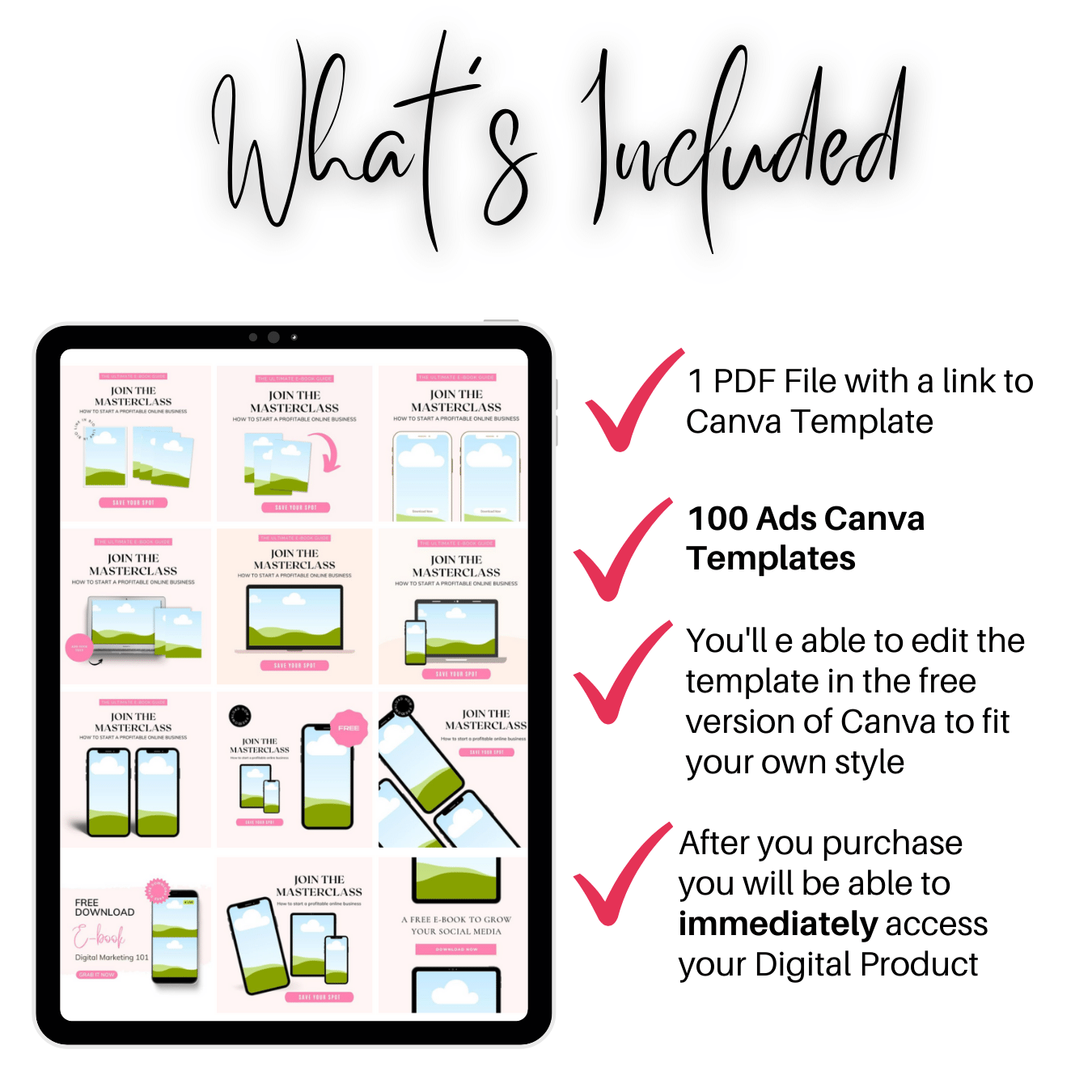 100 CANVA Facebook & Instagram Ads templates 