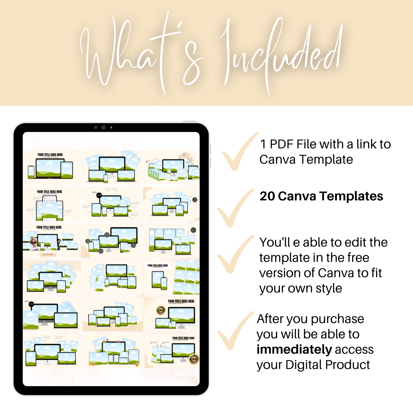 High Converting Digital Product Mock-up Templates (20 Templates)