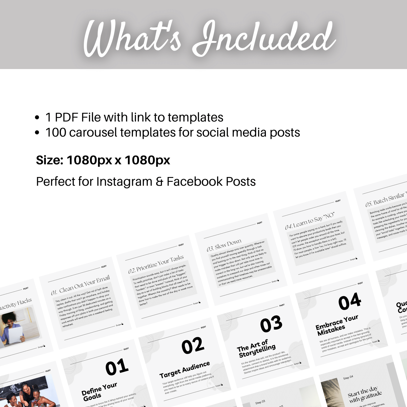 100 Neutral Carousel Template