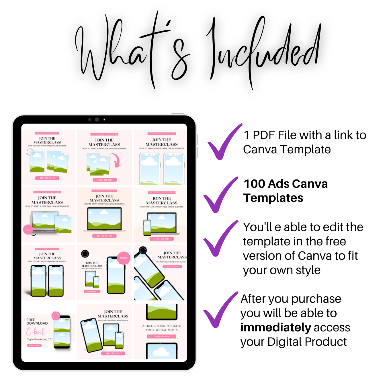 100 Instagram & Facebook Ads Templates for Canva