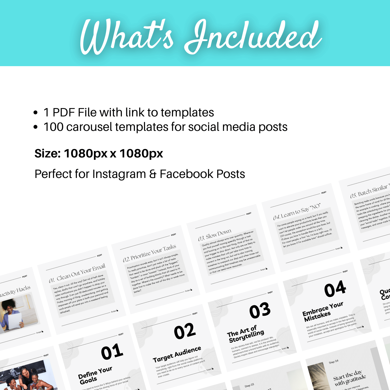100 CANVA instagram carousel templates 