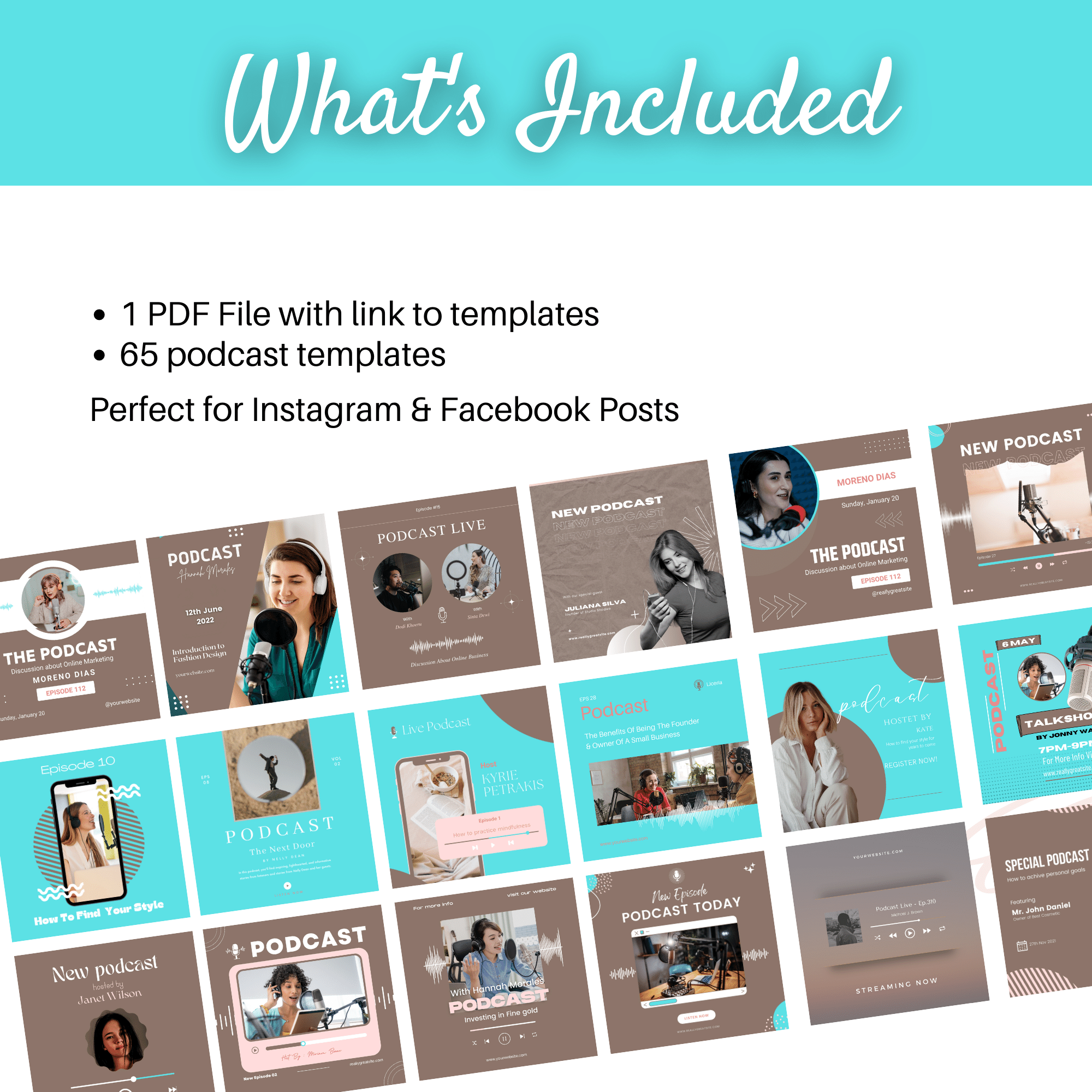 45 Podcast Instagram Templates