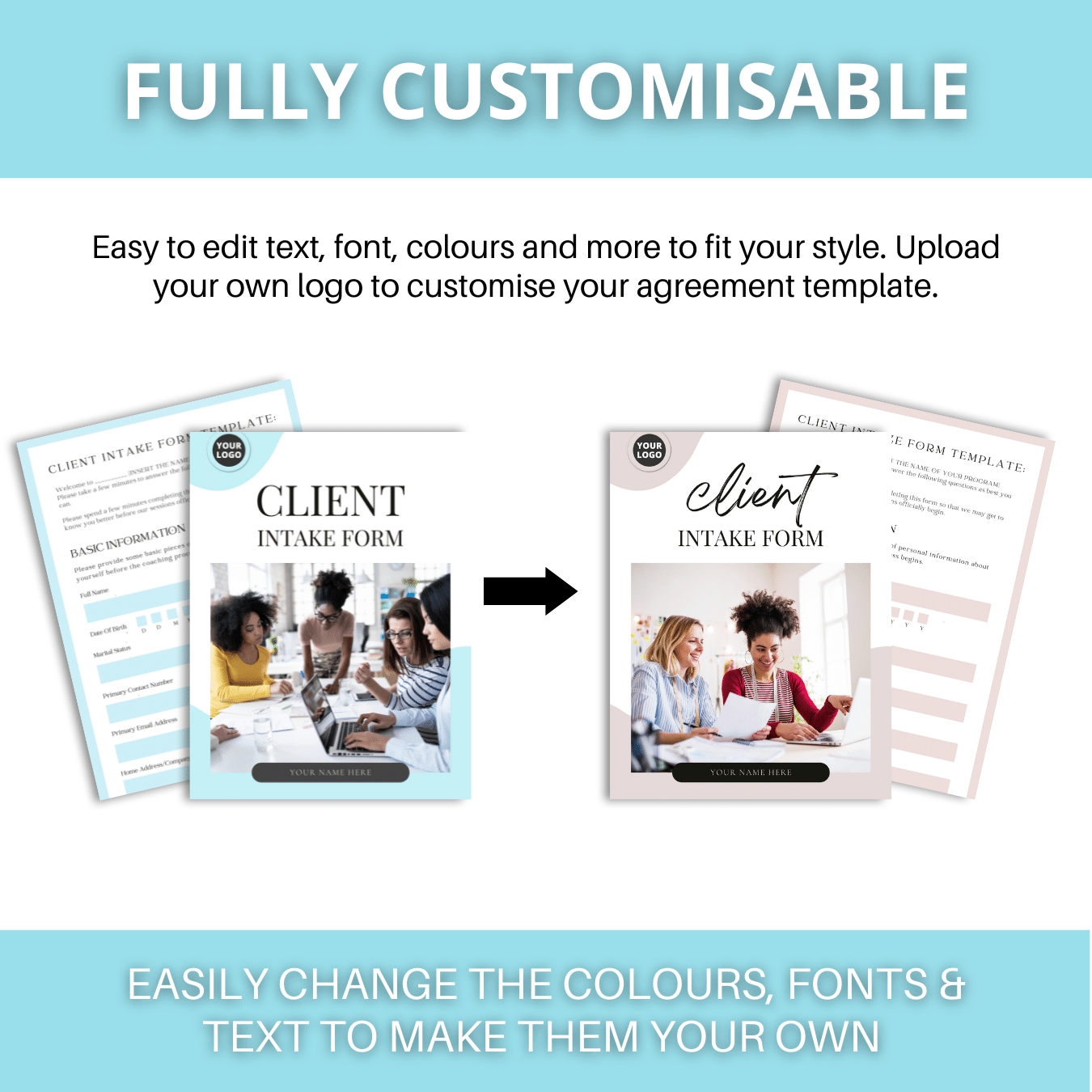 Client Intake Form - Blue scheme