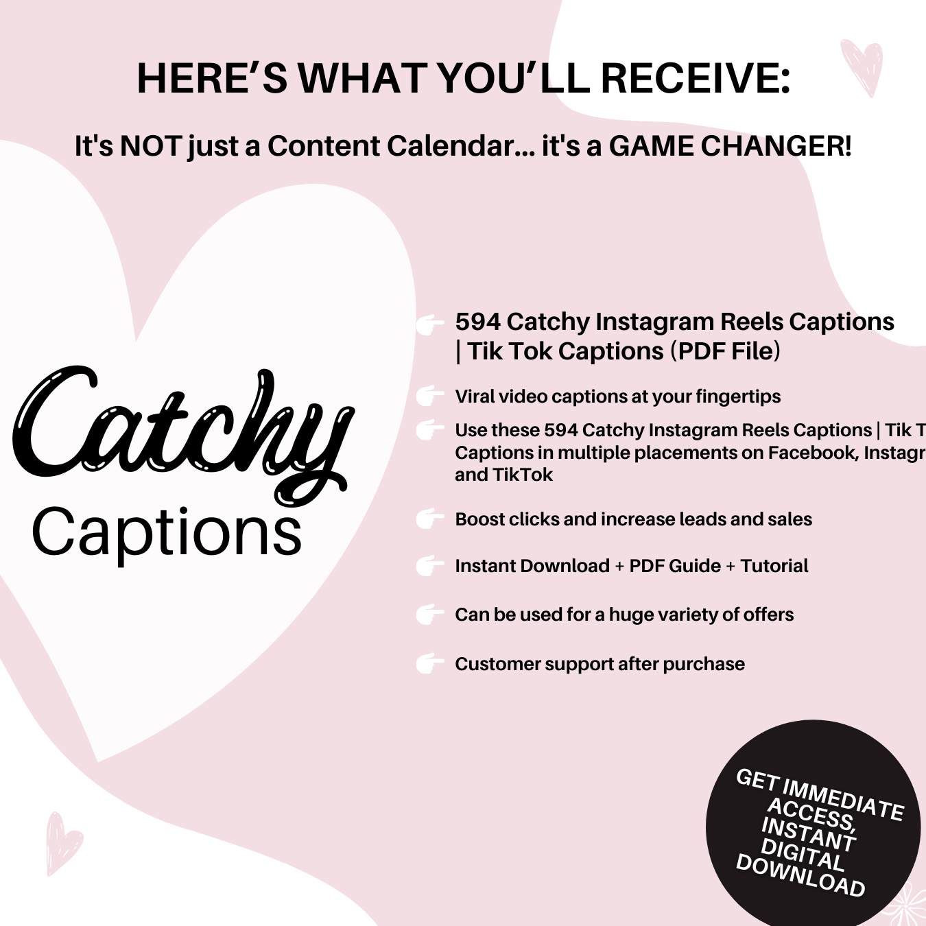 594 Catchy Instagram Reels Captions | Tik Tok Captions BUNDLE