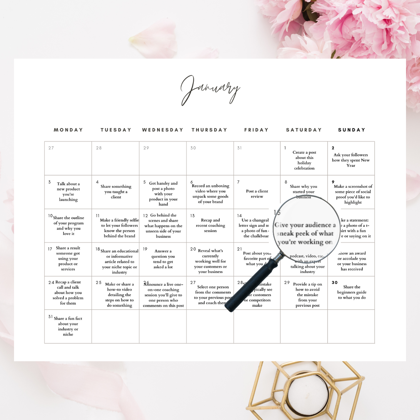 365-Days Social Media Post Ideas