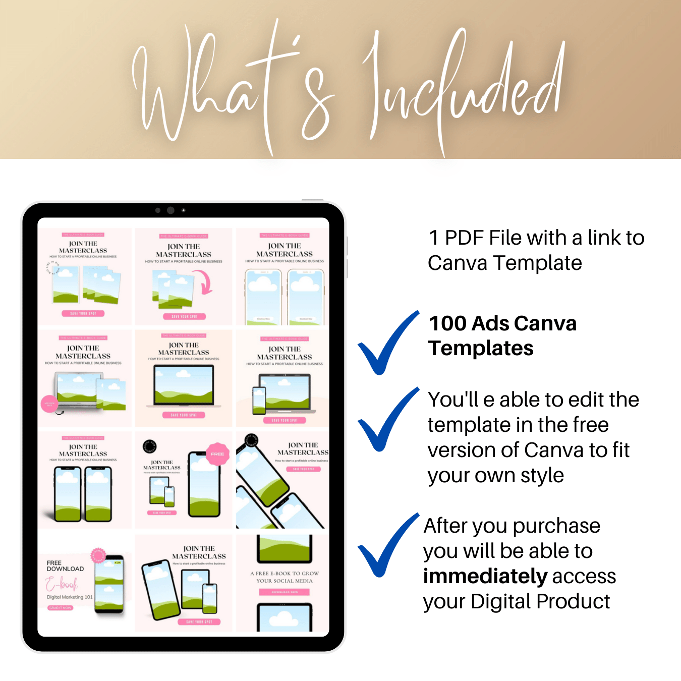 100 Facebook Ads templates for Influencers and Photographers