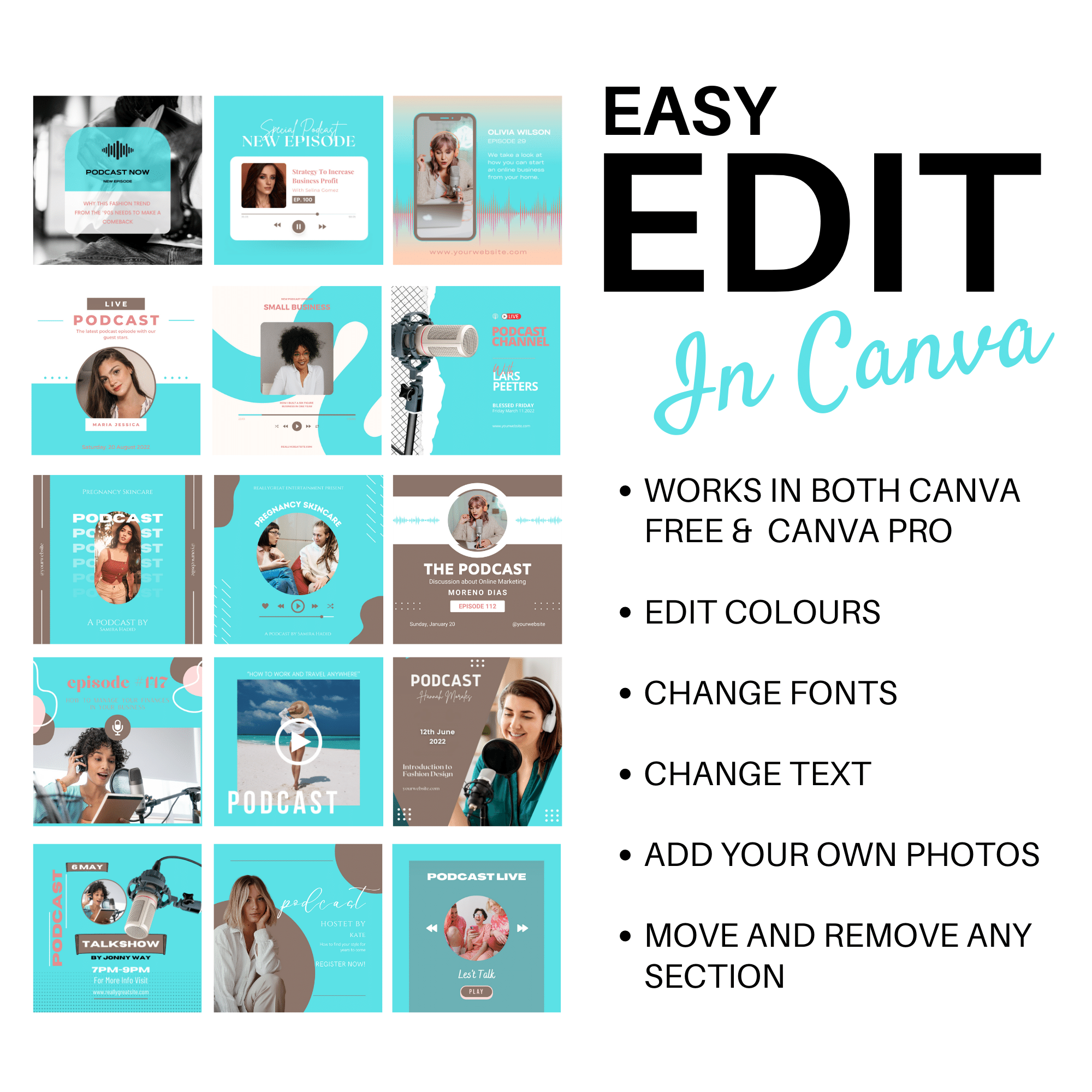 45 Podcast Instagram Templates