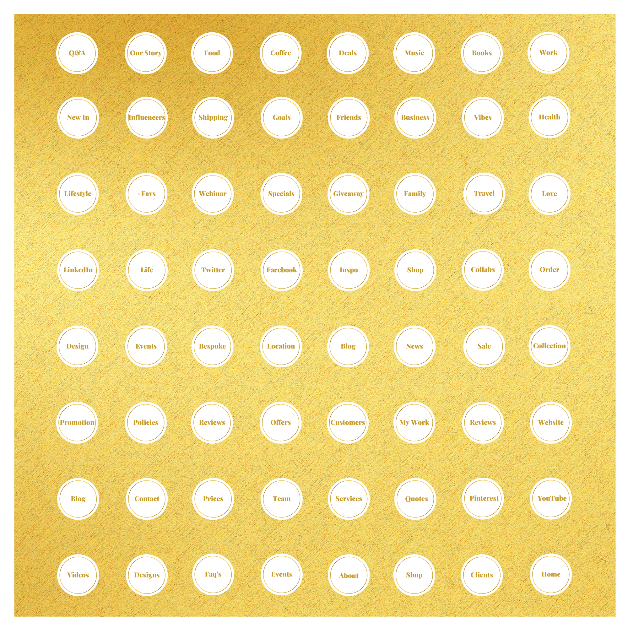 Instagram Highlight Covers - Gold