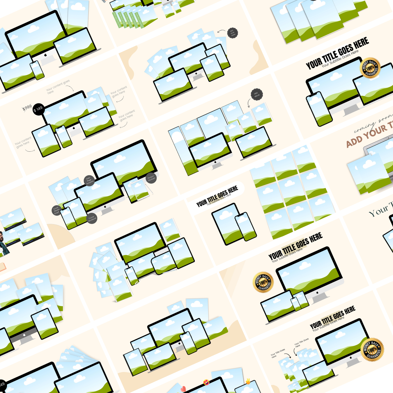 High Converting Digital Product Mock-up Templates (20 Templates)