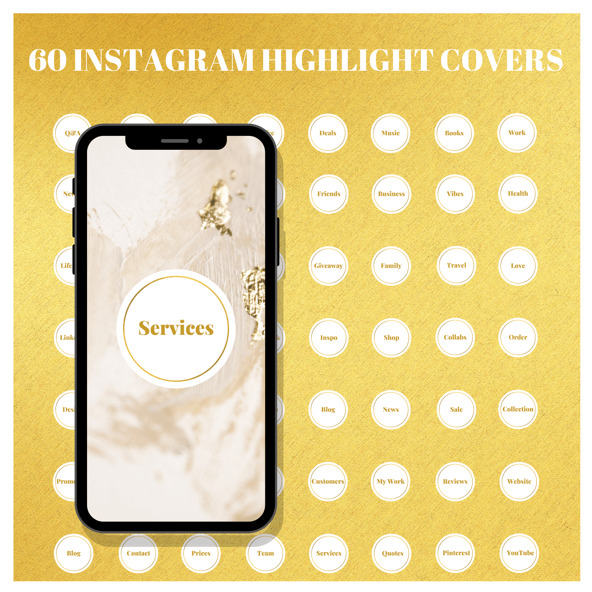 Instagram Highlight Covers - Gold