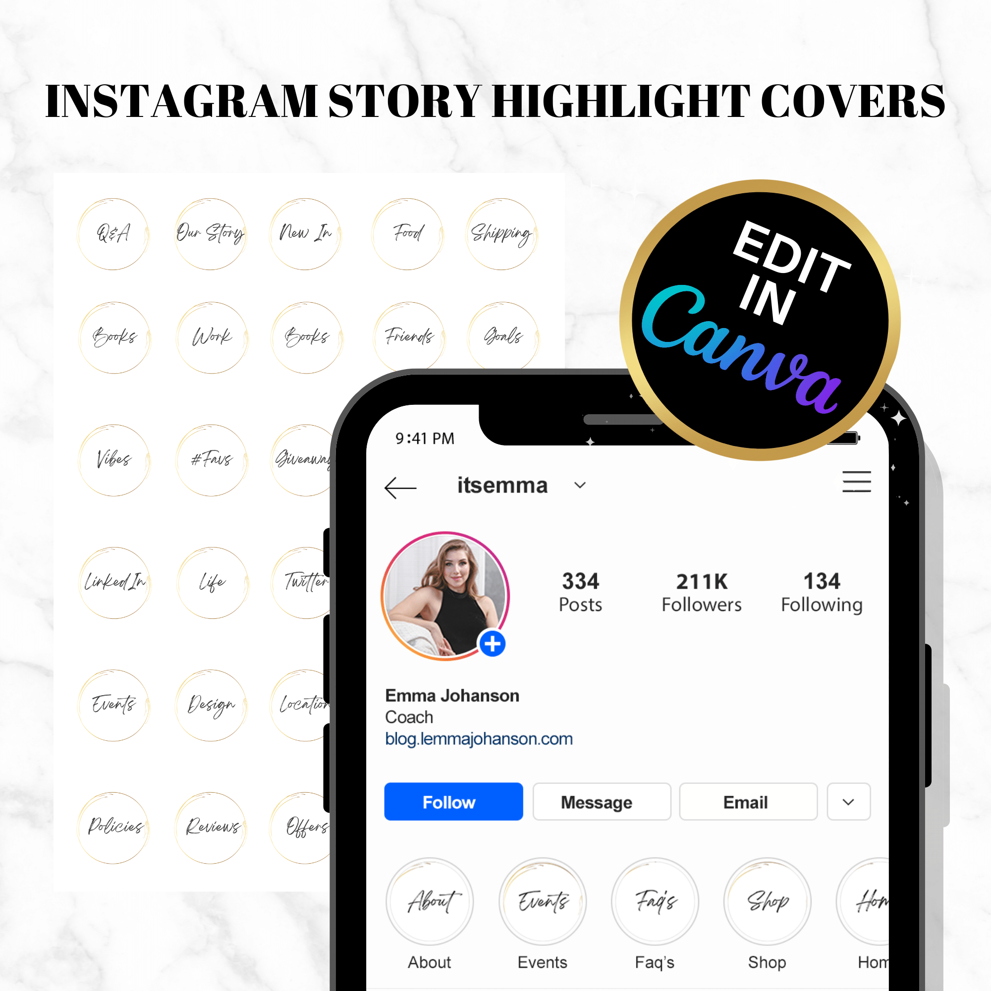 Instagram Highlight covers - White