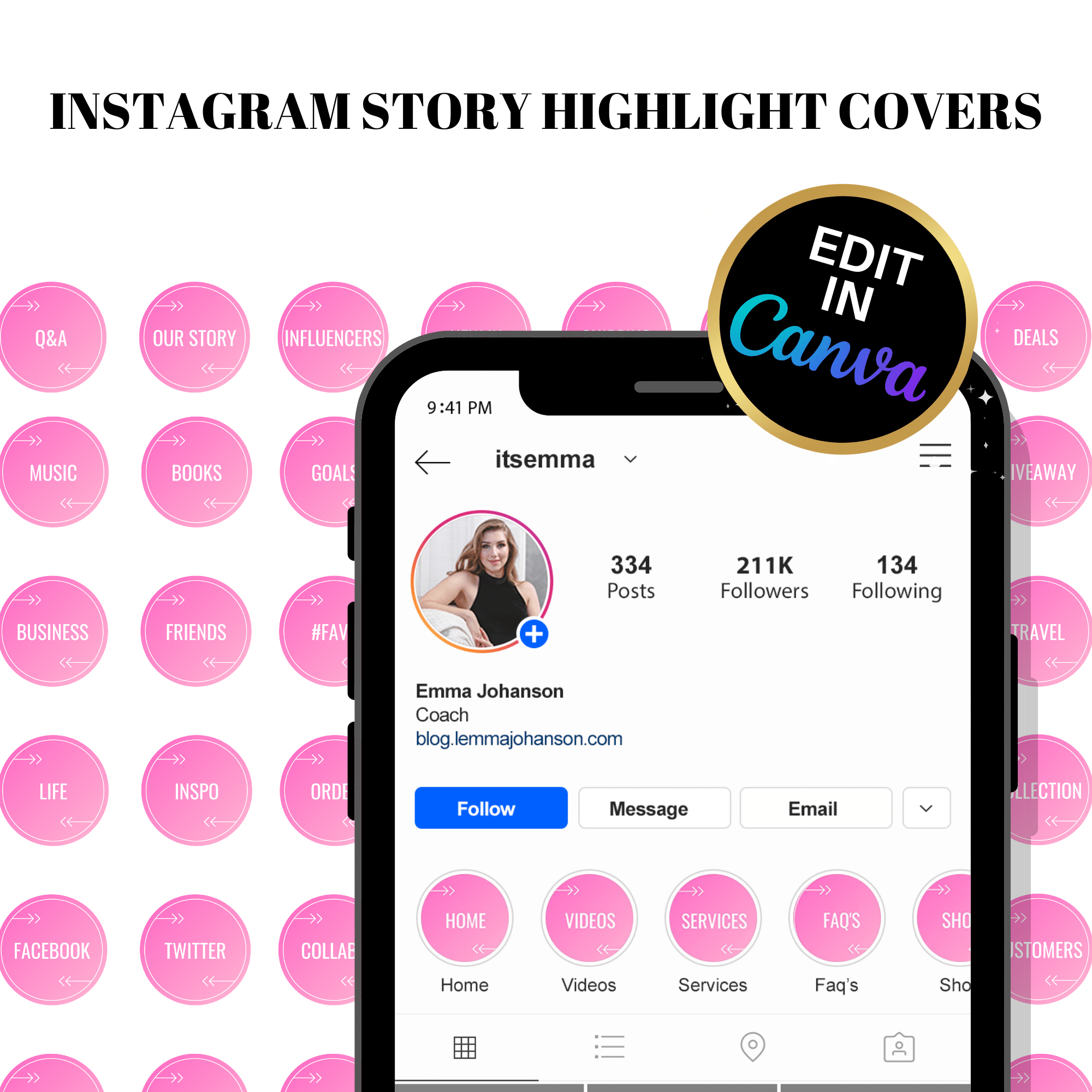 Instagram Highlight Covers - Pink
